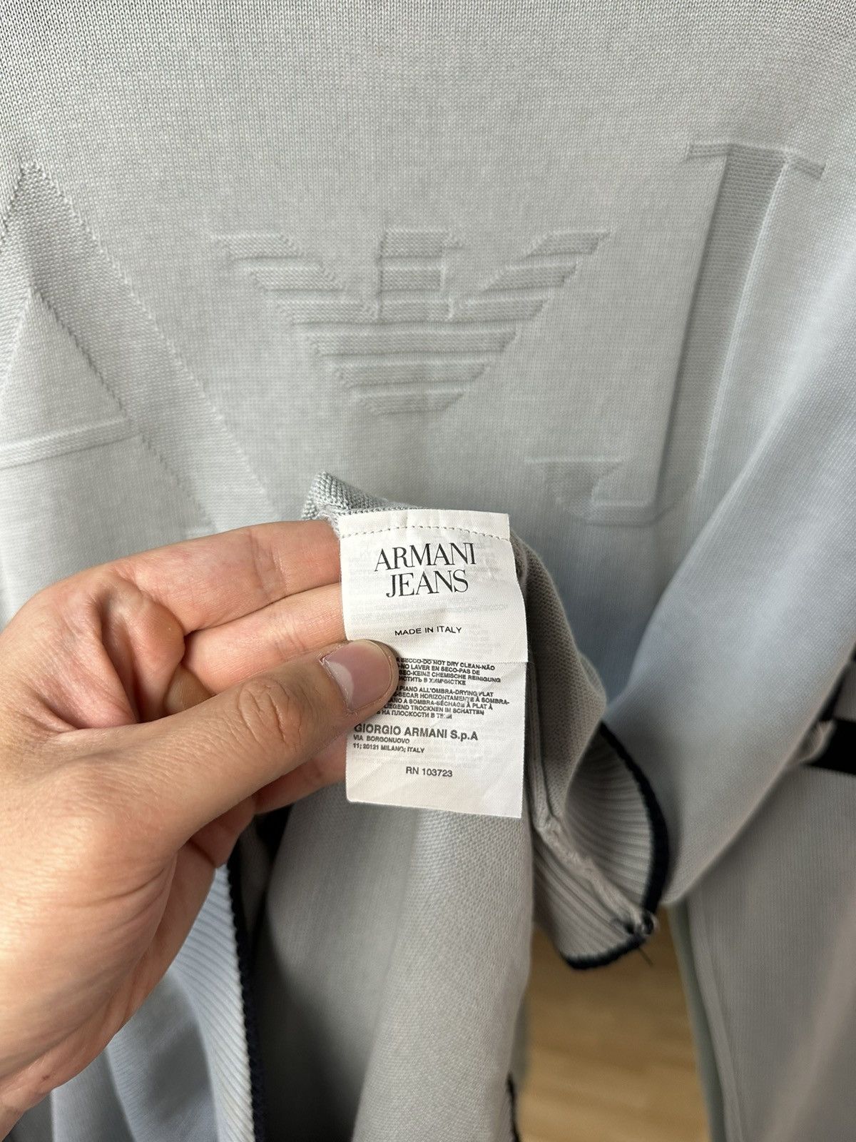 Giorgio Armani Vintage Armani Jeans AJ Big Logo Archival Sweater Cotton Y2K Size US L / EU 52-54 / 3 - 9 Thumbnail