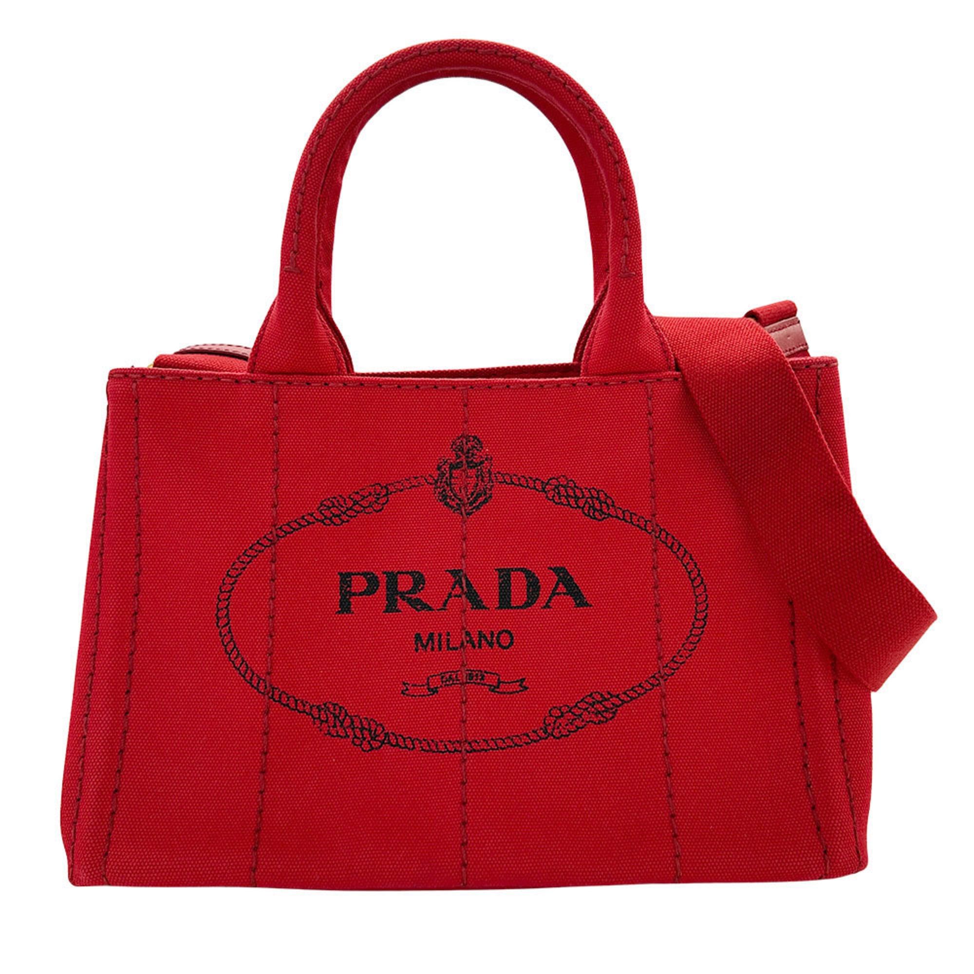 Prada Prada Women's Canapa Canvas Handbag (1BG439), a stylish and casual 2-way shoulder bag. Size ONE SIZE - 1 Thumbnail
