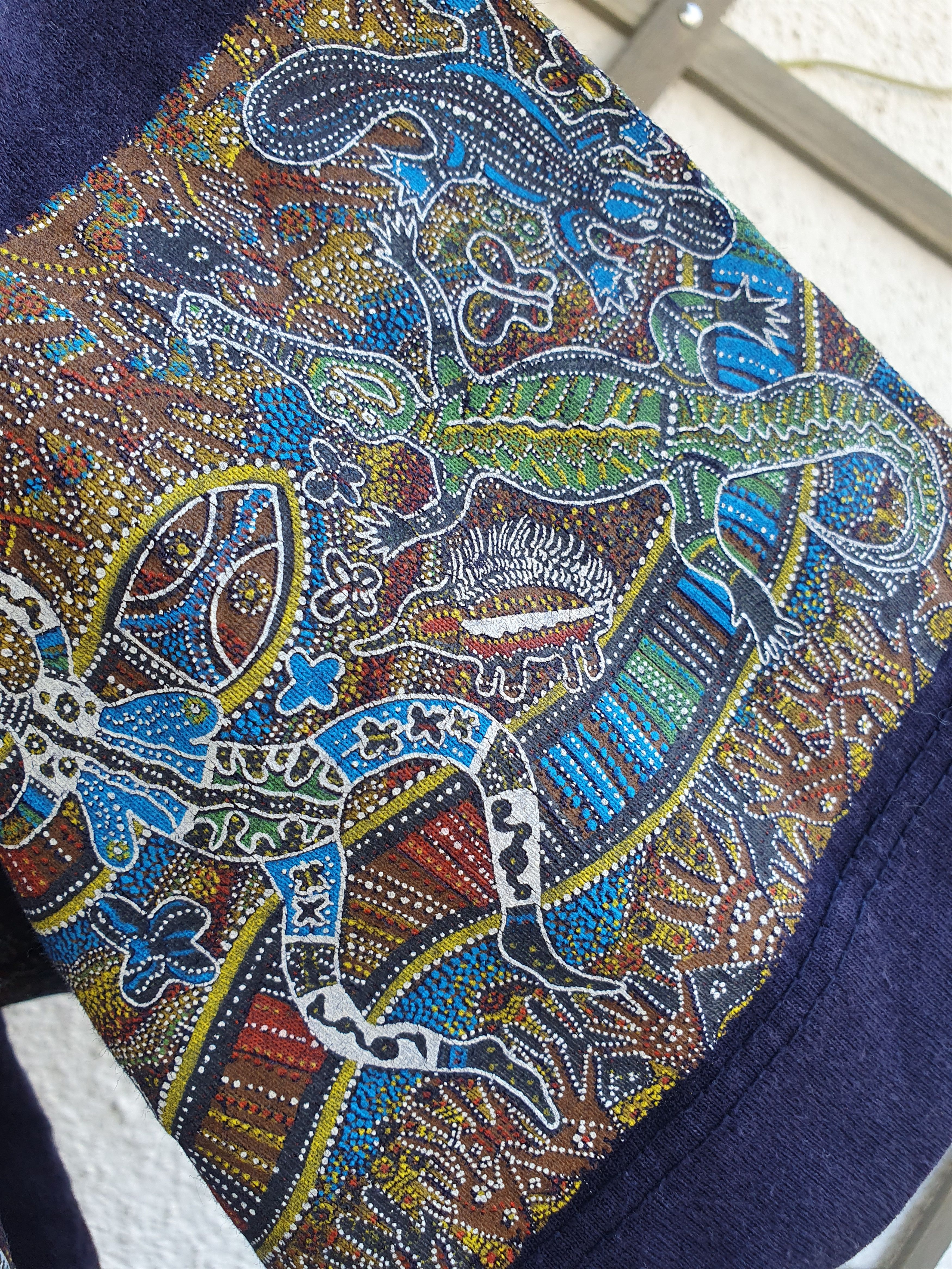 Vintage Danny Eastwood Rainbow Serpent Aboriginal Art Tee Size US M / EU 48-50 / 2 - 10 Thumbnail