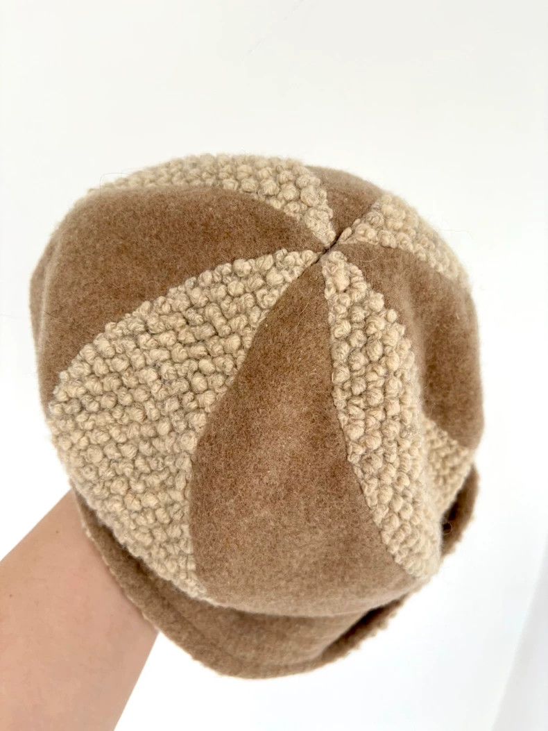 Vivienne Westwood Vivienne Westwood Used beige wool patchwork newsboy hat Size ONE SIZE - 5 Thumbnail
