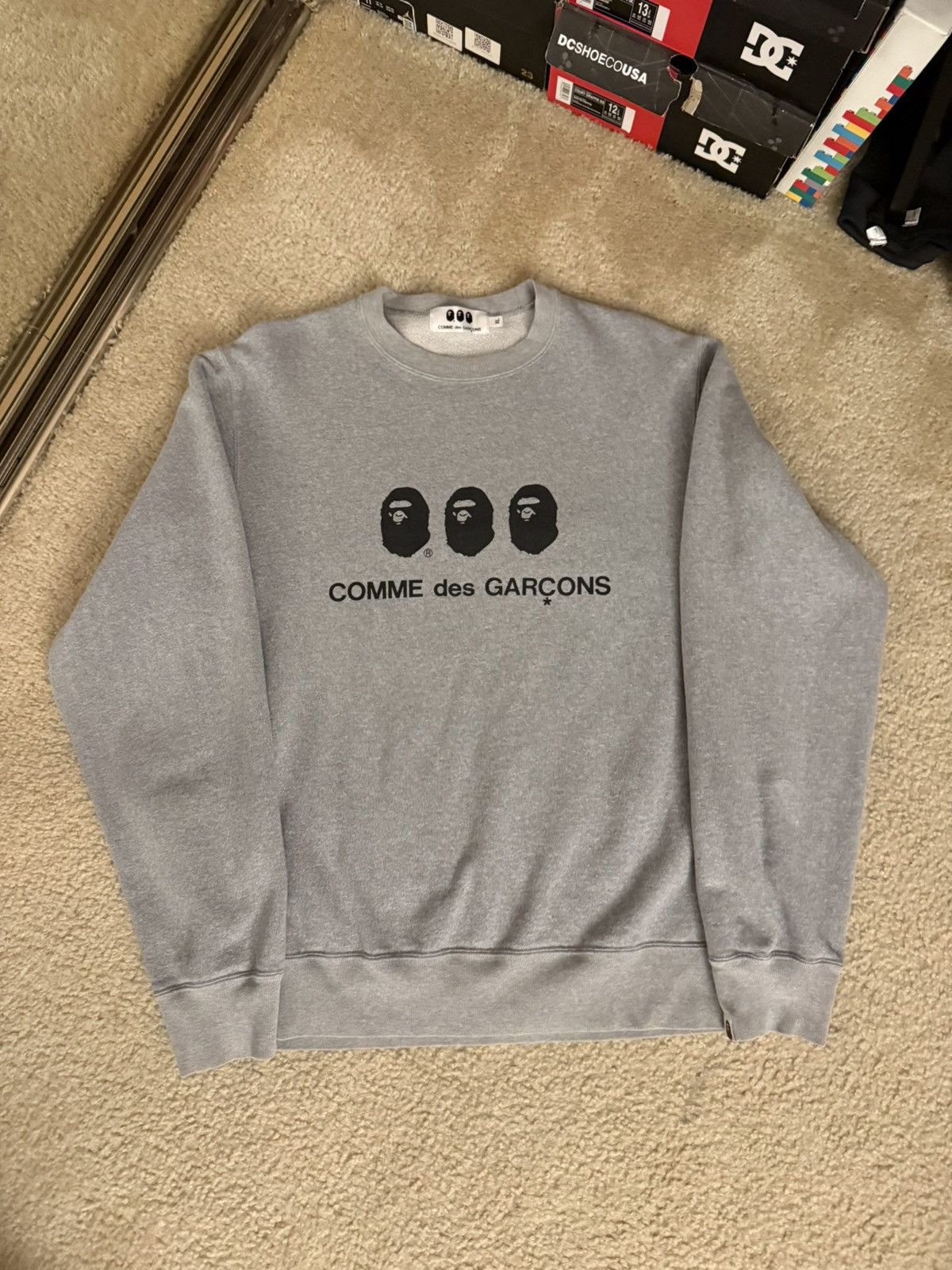 Bape × Comme des Garcons Bape Comme des Garcons Crewneck Size US XL / EU 56 / 4 - 2 Thumbnail
