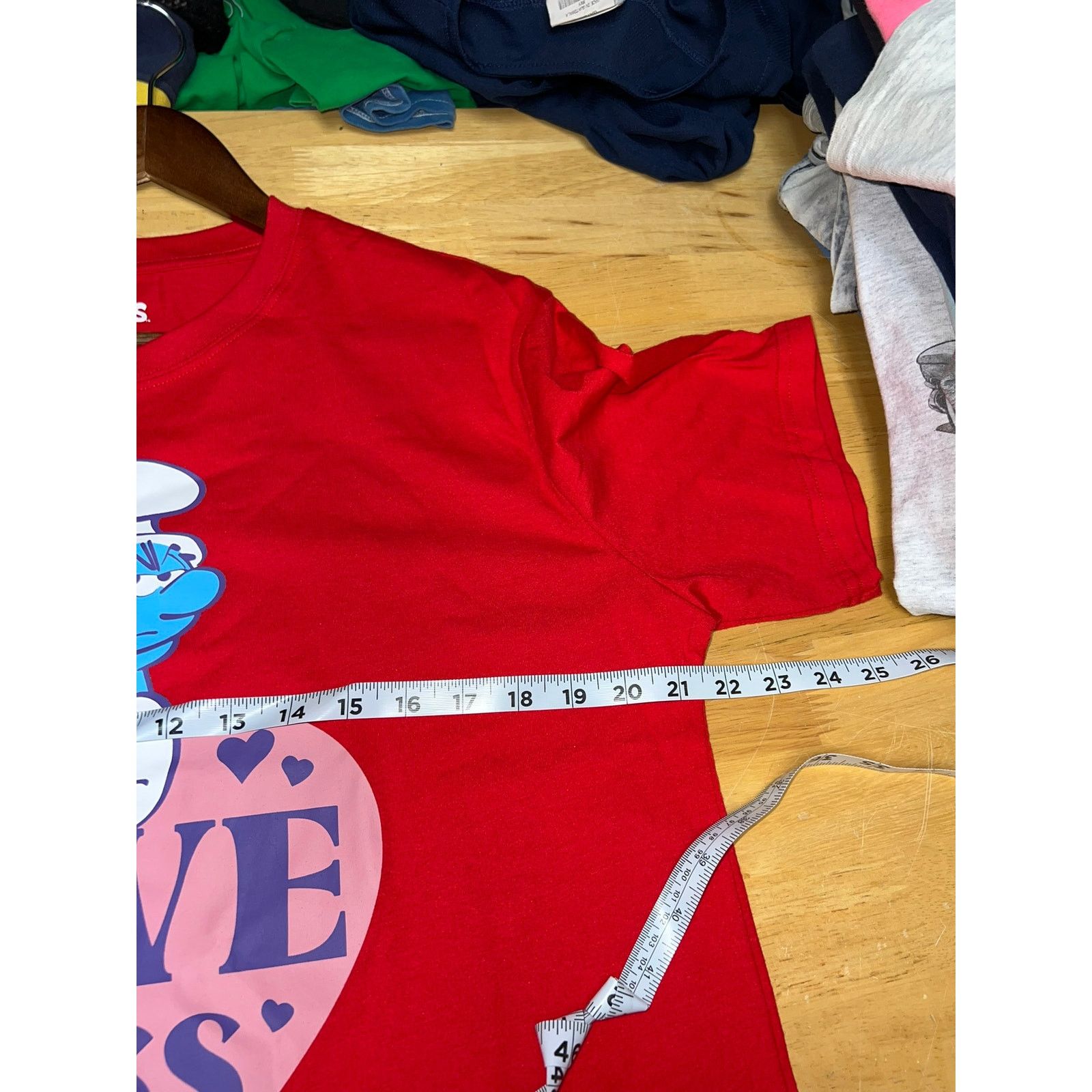 Vintage The Smurfs Shirt Loveless Love Less Red Graphic Tee Large Size US L / EU 52-54 / 3 - 7 Thumbnail
