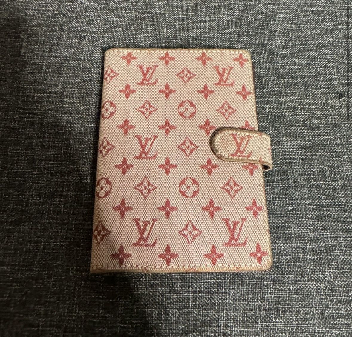 image of Louis Vuitton Red Monogram Agenda Wallet, Women's