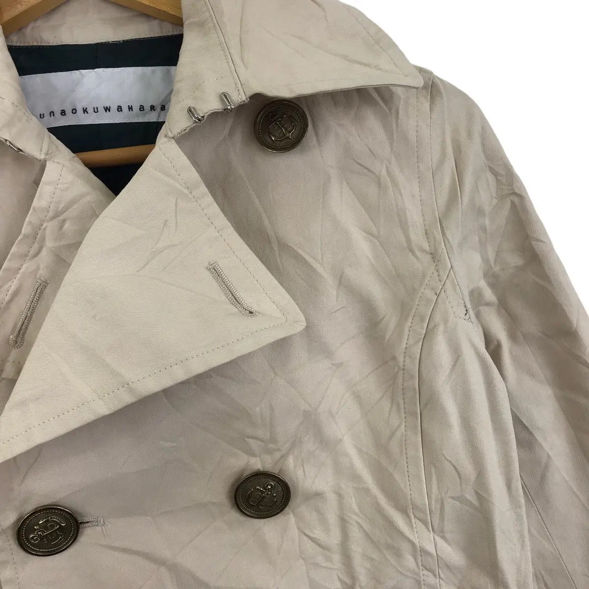 Issey Miyake × Sunao Kuwahara Vintage ISSEY MIYAKE I.S SUNAO KUWAHARA Pea Coat Jacket Size S / US 4 / IT 40 - 5 Thumbnail