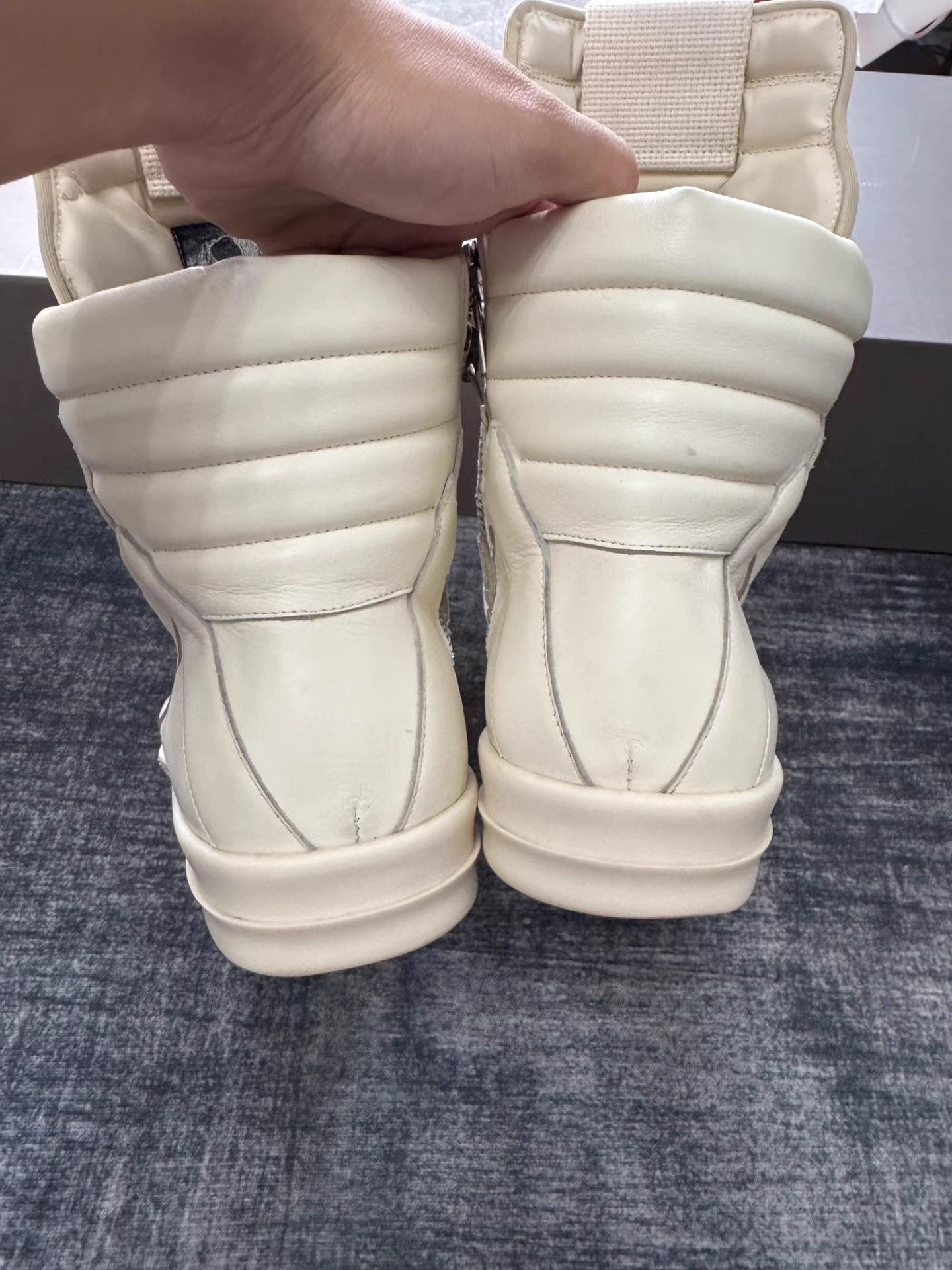 Rick Owens Rick Owens mainline all-white reverse triangle sneakers Size US 11 / EU 44 - 6 Thumbnail