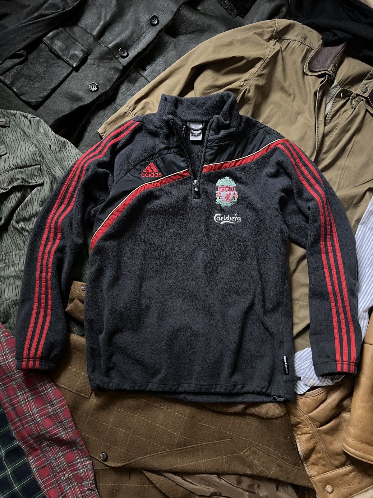 Adidas Adidas Liverpool 2009 Vintage Fleece Training Hoodie Jersey Size US L / EU 52-54 / 3 - 3 Thumbnail