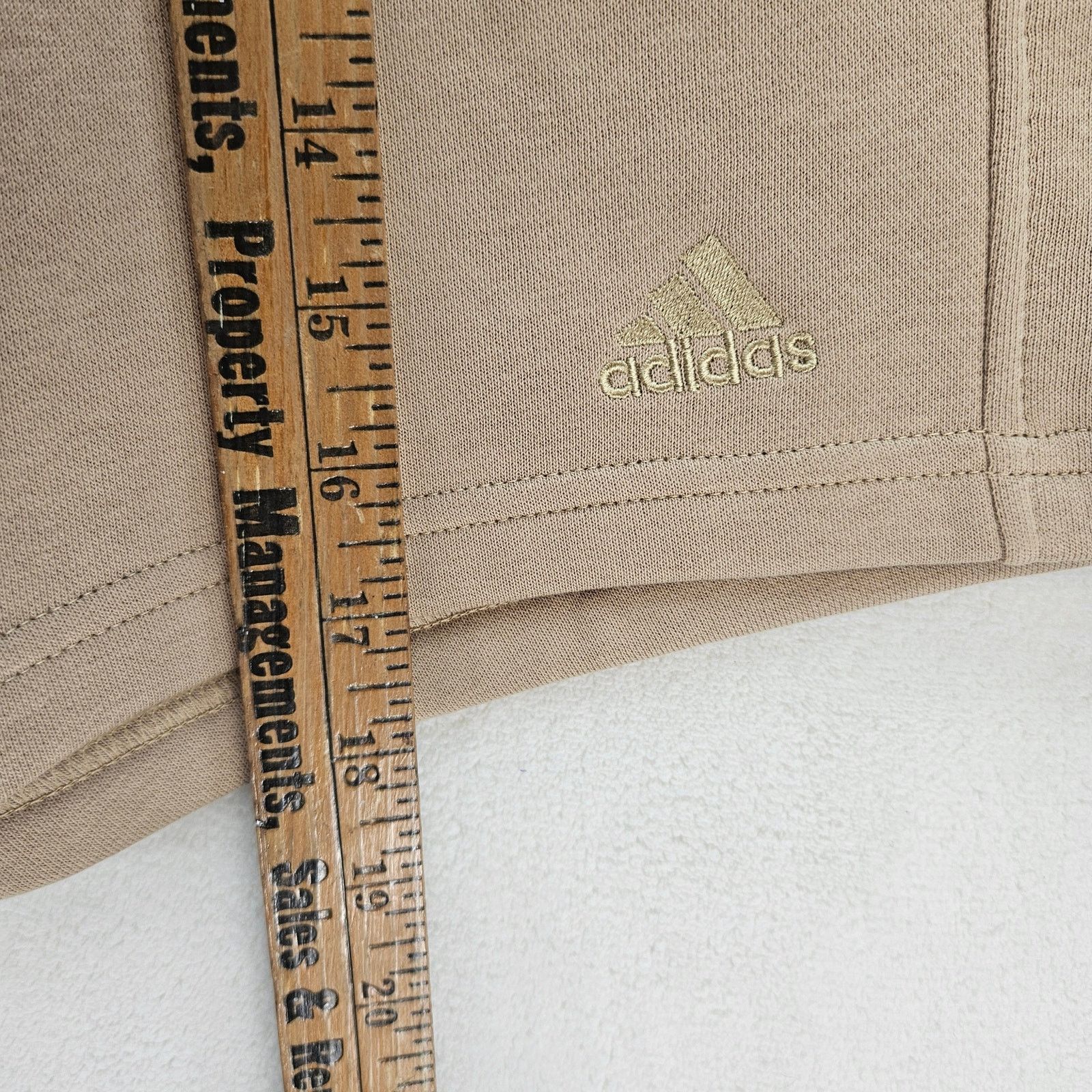 Adidas ADIDAS ALL SZN WOMEN'S XS SHORTS FLEECE SAND HT3837 Size 23" - 7 Thumbnail
