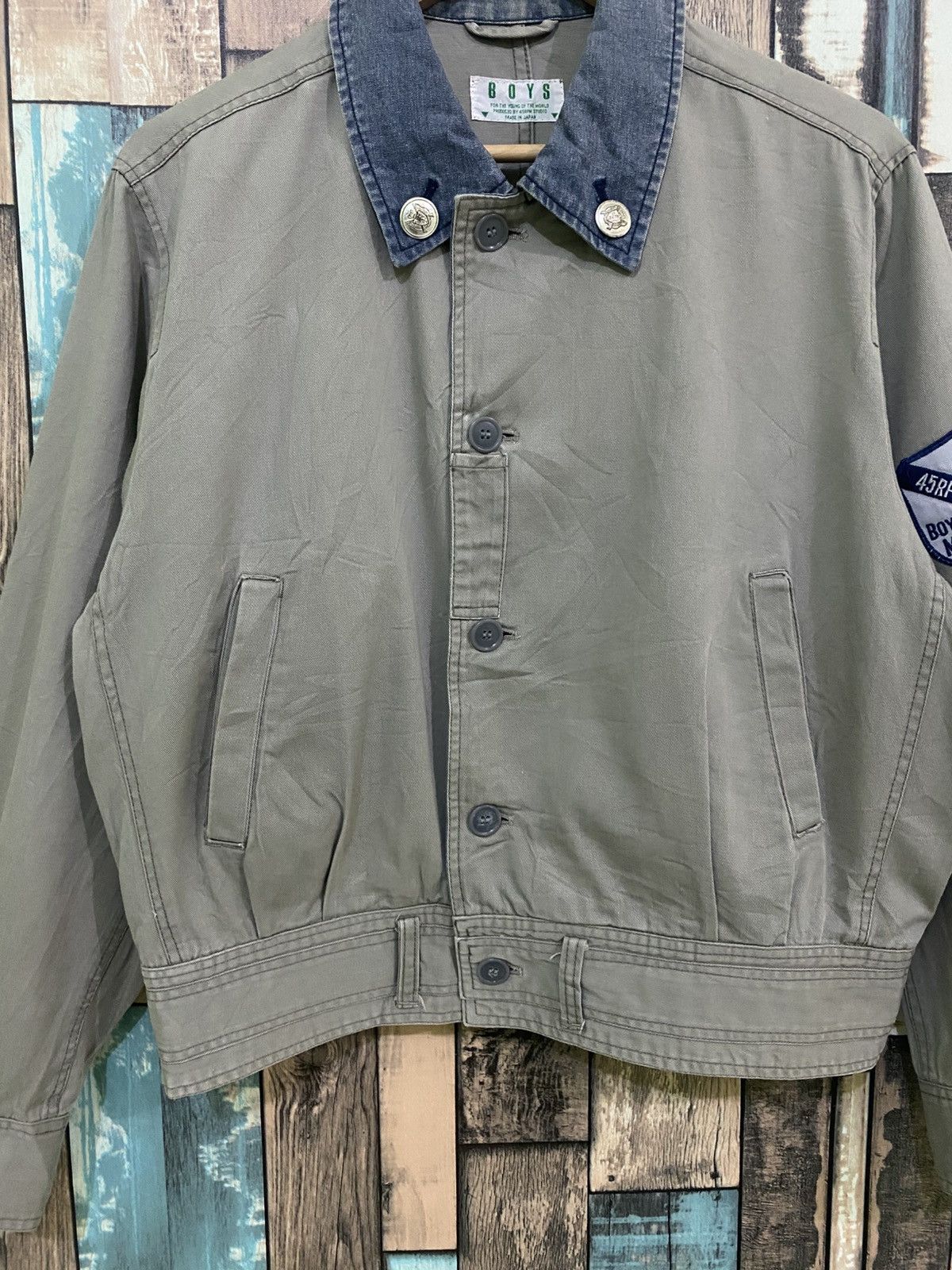 45rpm × Vintage Vintage 45rpm Boys Member Denim Collar Jacket Size US M / EU 48-50 / 2 - 2 Thumbnail