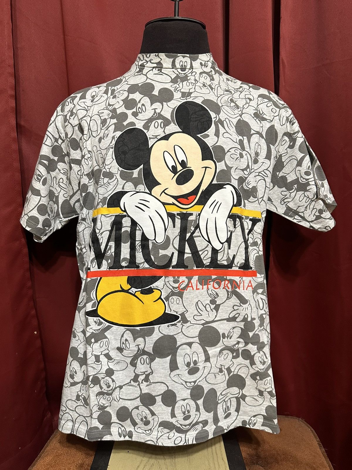Vintage Mickey Mouse Tshirt 90’s All Over Print Disney Grail