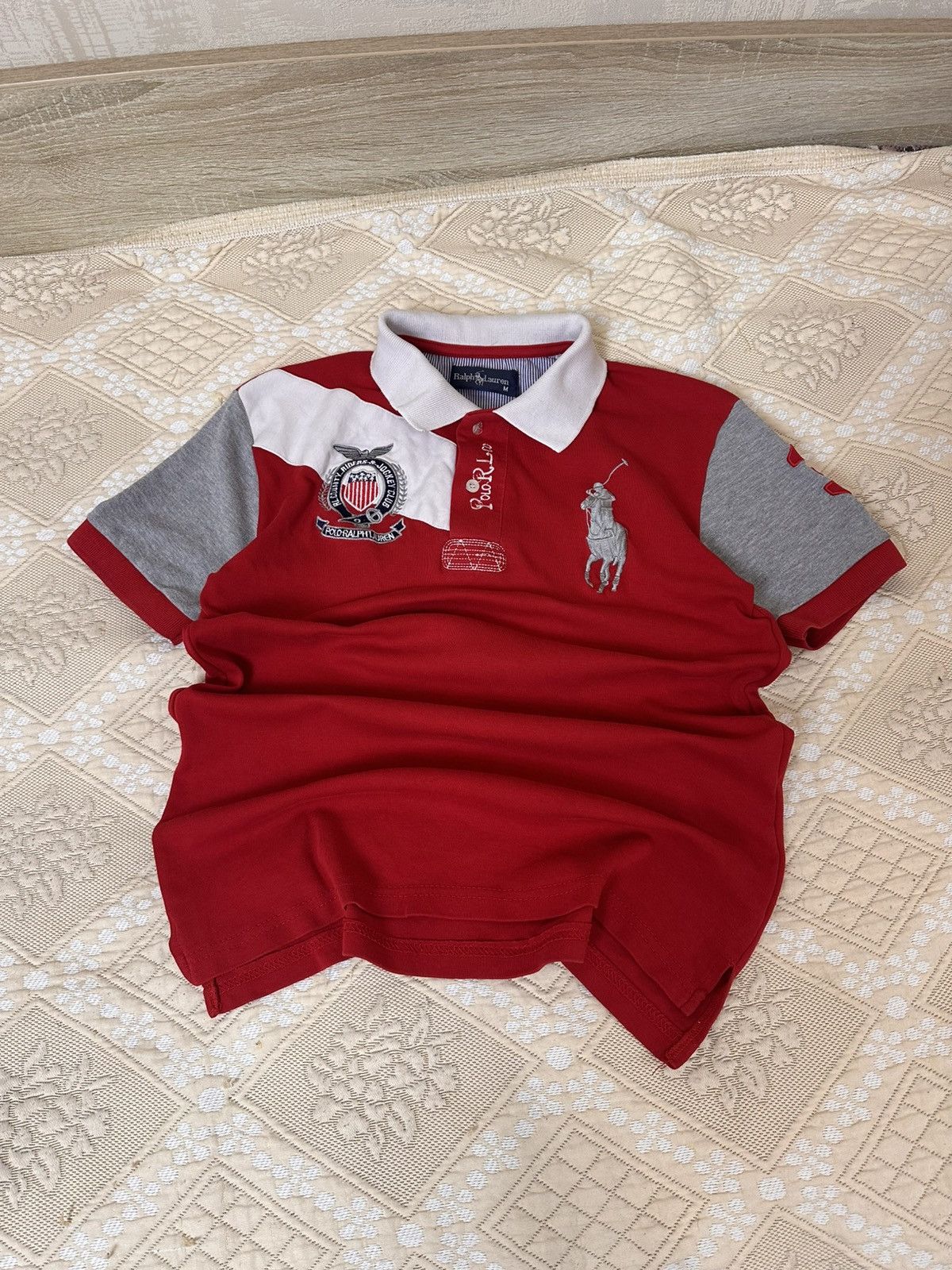 Vintage 🔥 Ralph Lauren Styled Chief Keef Y2K Polo T Shirt Club Logo Size US M / EU 48-50 / 2 - 1 Thumbnail