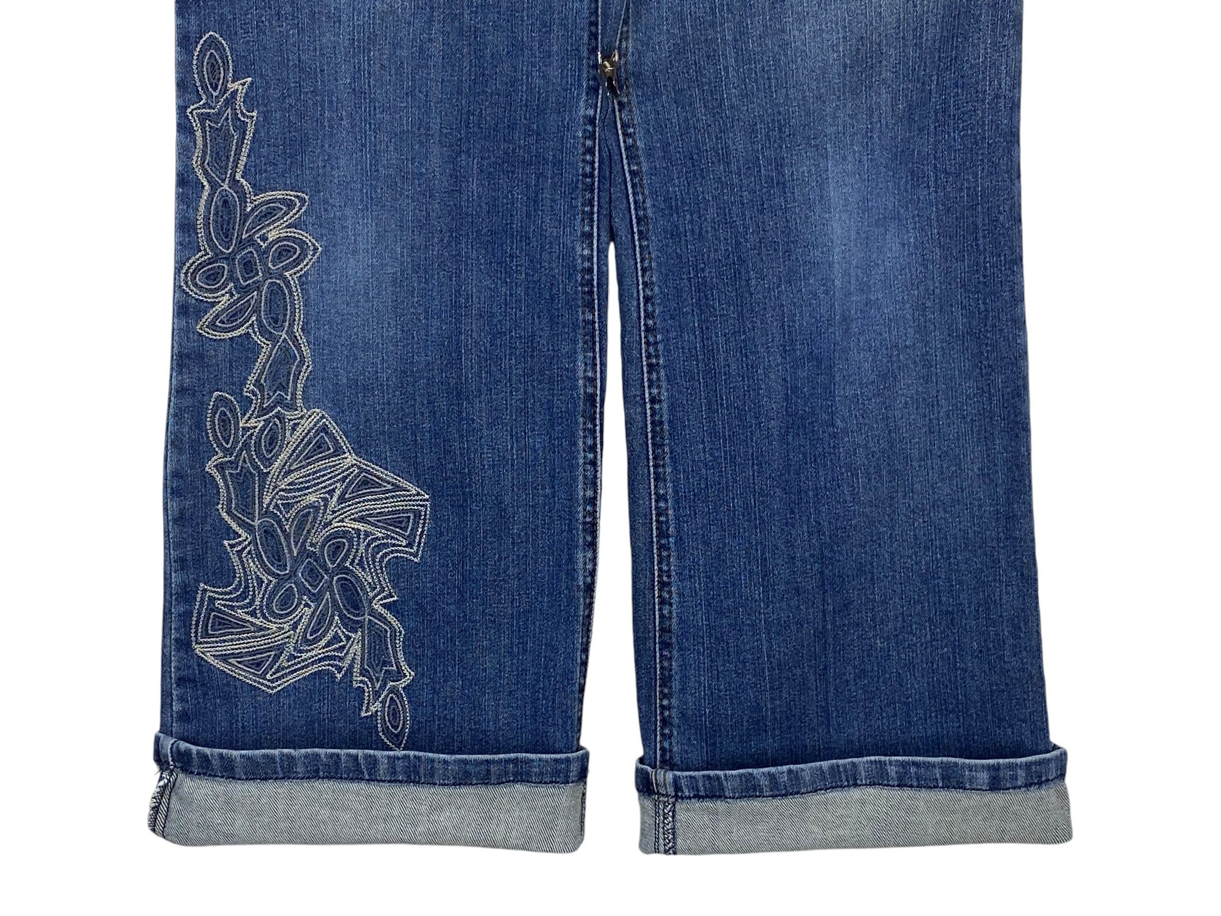 Japanese Brand Flare Jeans Pants Embroided Jeans Size US 32 / EU 48 - 7 Thumbnail