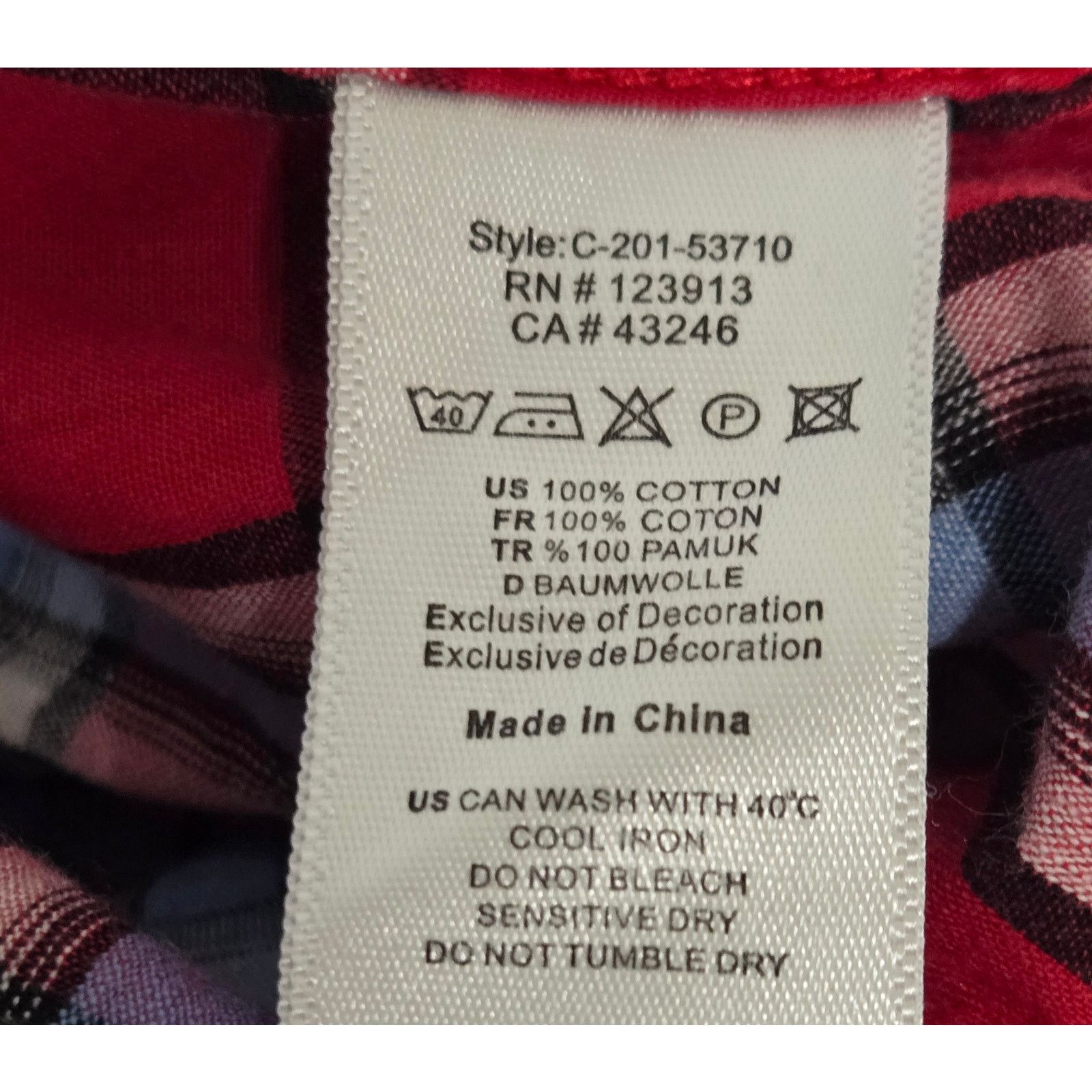 Other Just A Cheap Shirt Red Blue Plaid Button Shirt Medium Size US M / EU 48-50 / 2 - 4 Thumbnail