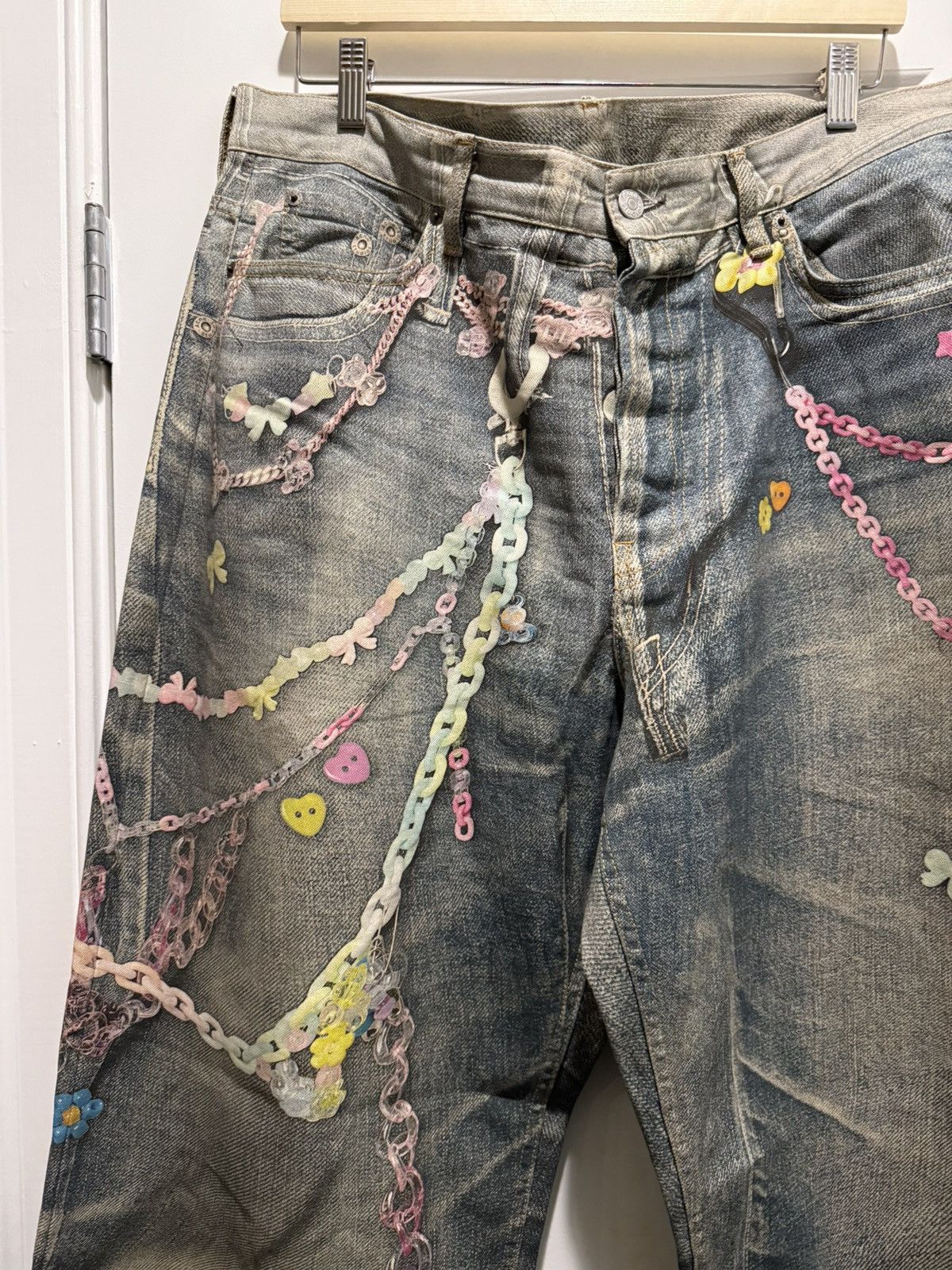 Acne Studios Acne Studios 1981M baggy trompe-l’oeil print denim Size US 38 / EU 54 - 2 Thumbnail