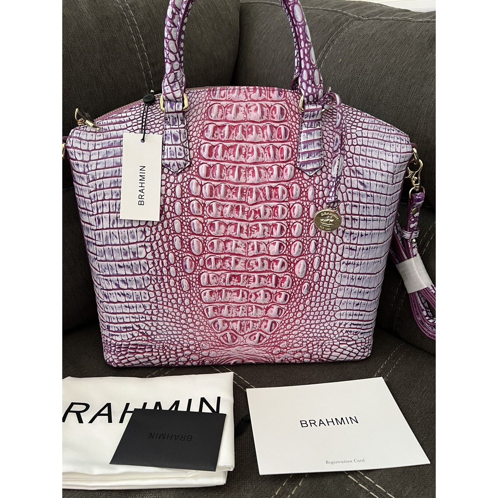 BRAHMIN Brahmin Large Ombre Melbourne Leather Satchel NWT B000508 Size ONE SIZE - 2 Thumbnail
