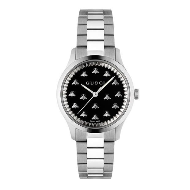 Gucci G-Timeless Quartz Watch in Silver/Black, Men's