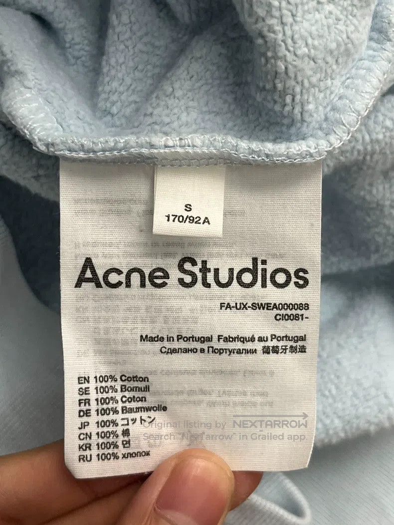 Acne Studios Acne Studios SS22 Solid Color Patched Hooded Pullover - Bl Size US S / EU 44-46 / 1 - 4 Thumbnail