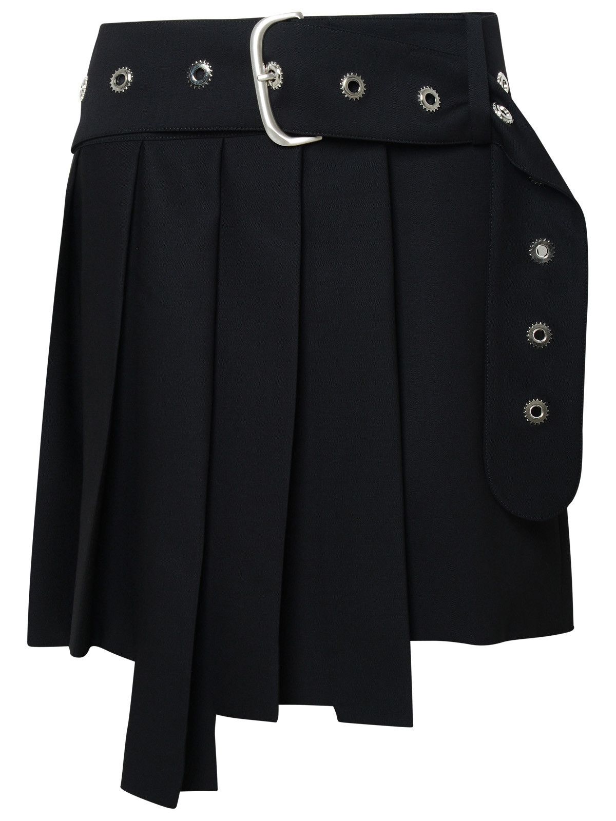 image of Off White Off-White Black Wool Skirt, Women's (Size 26)