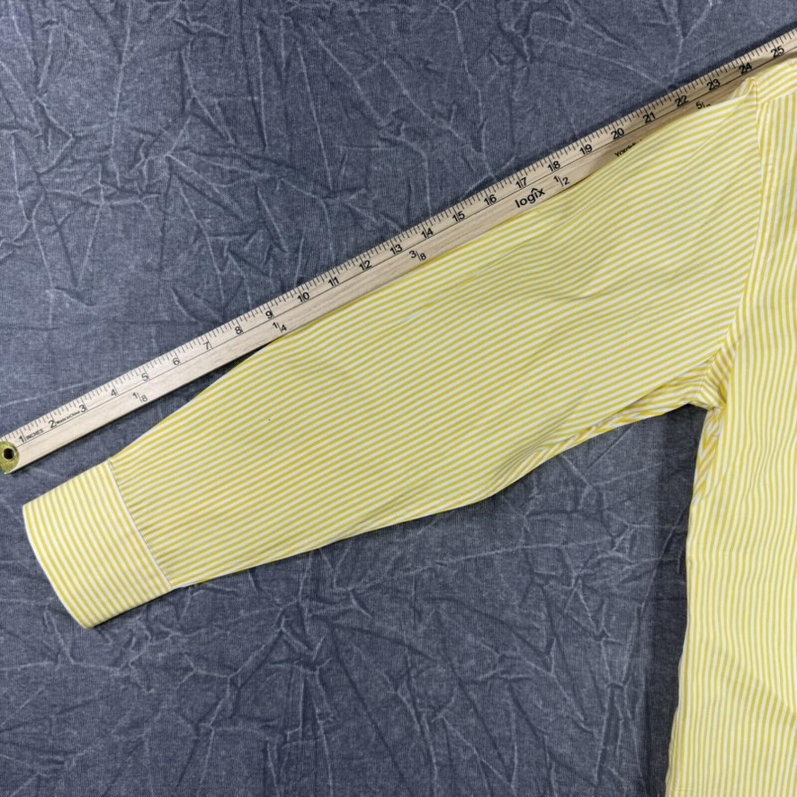 Lauren Ralph Lauren Ralph Lauren Shirt Men's 15 1/2 Yellow Slim Non Iron Stripe Size 38R - 5 Thumbnail