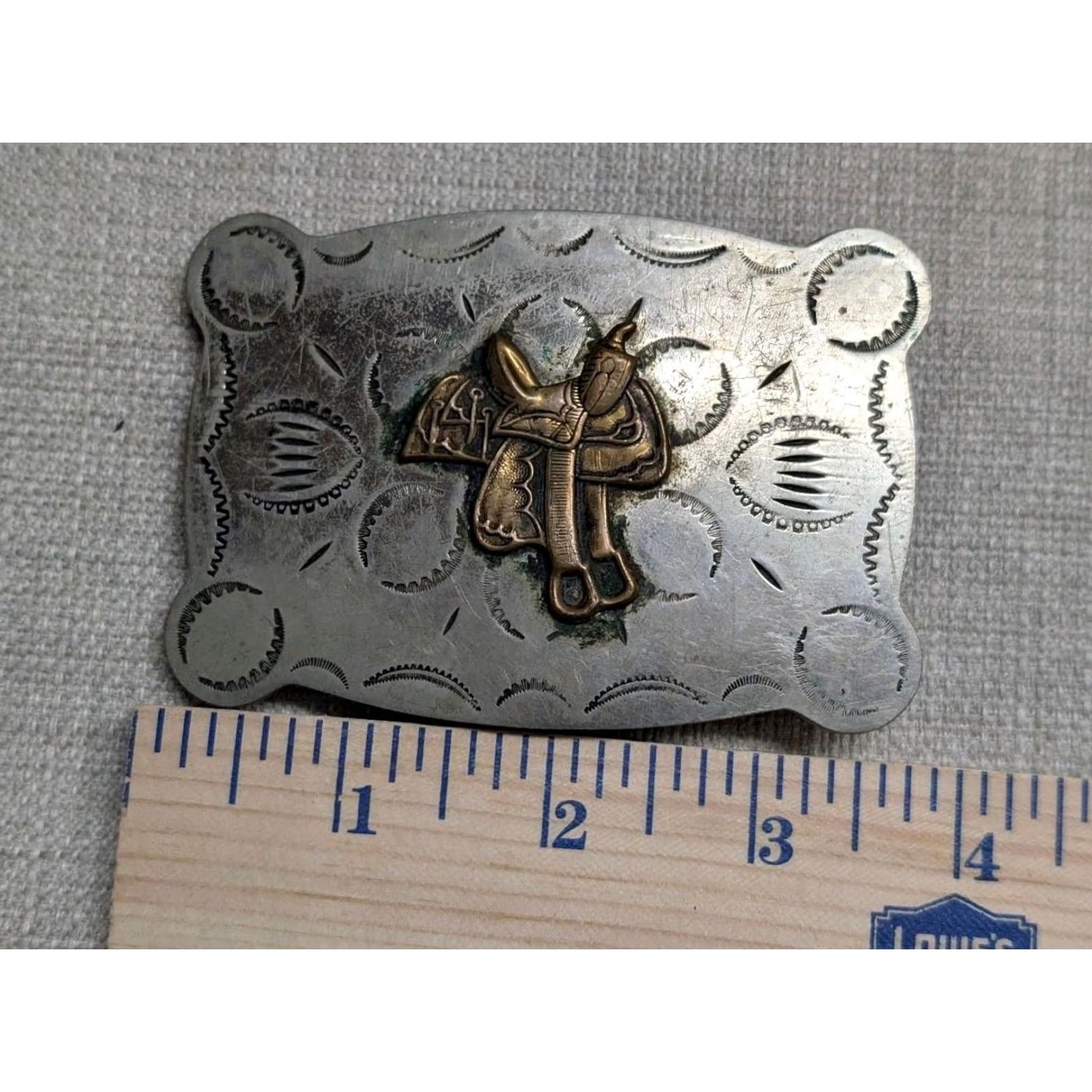 Vintage VINTAGE Justin belt buckle Nickel Silver Cowboy Western rodeo Size ONE SIZE - 4 Thumbnail