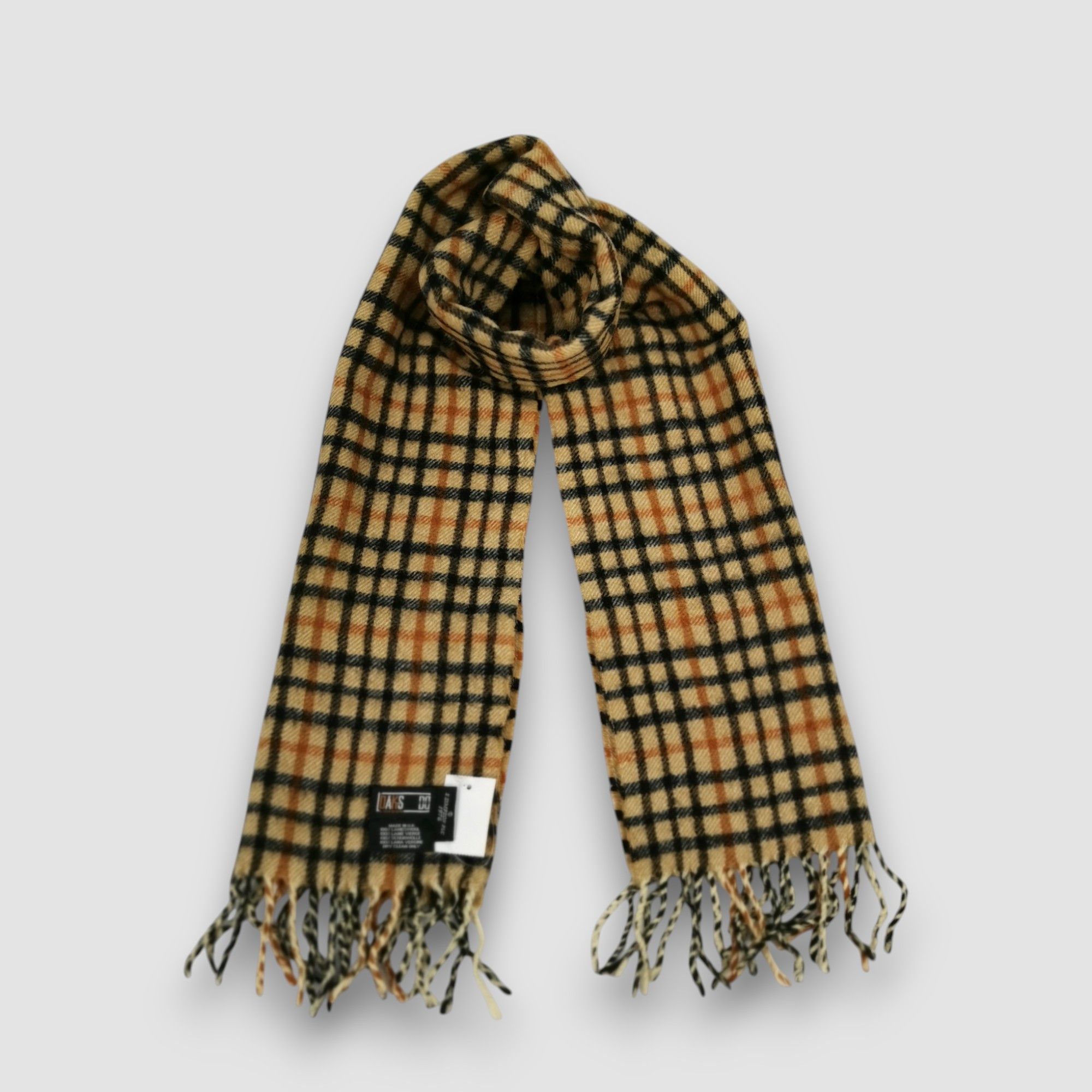 Vintage DAKS London Scarf Wool Cashmere Muffler Scarves