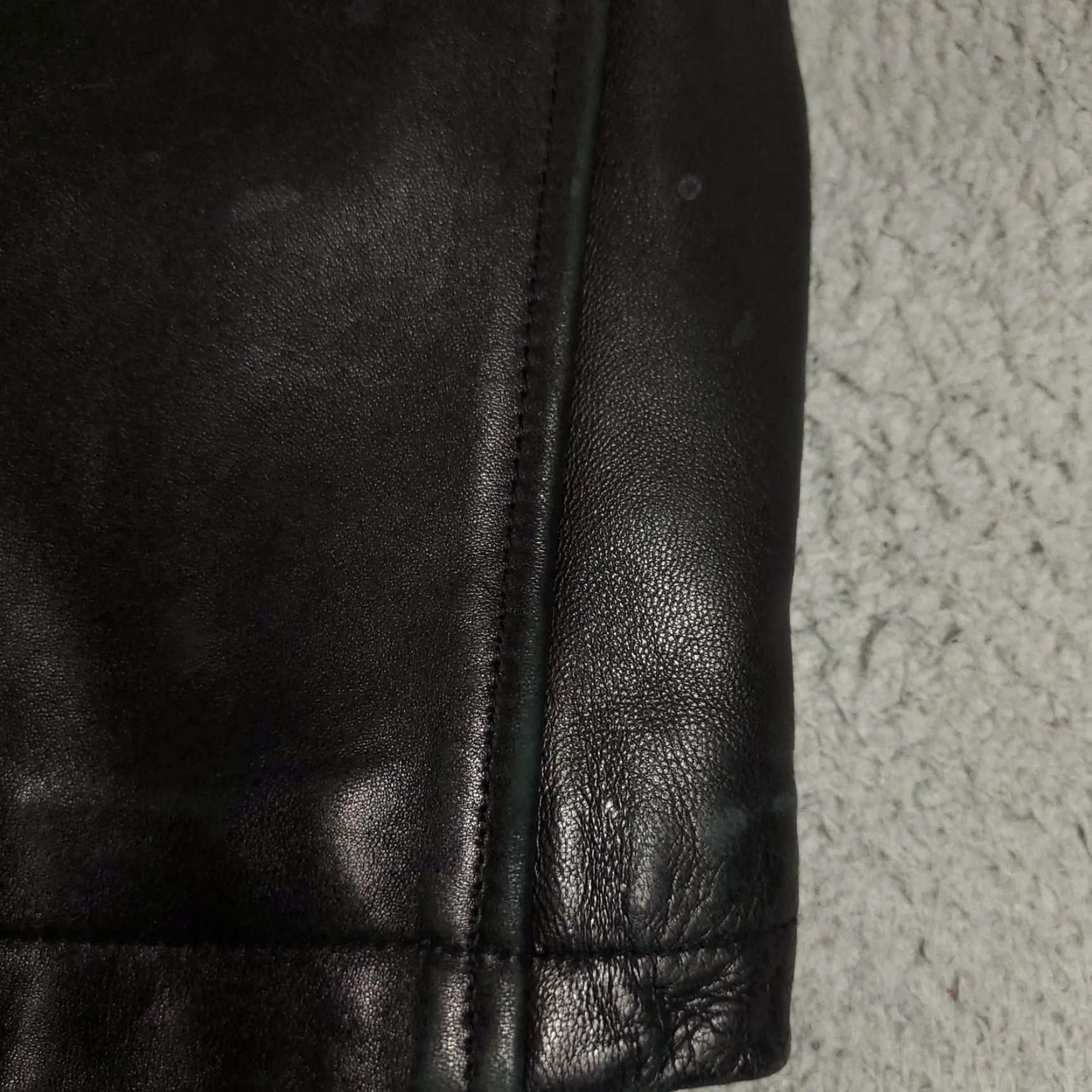 Vintage Marc New York Jacket Mens Small Black Leather Zip Up Quilted Lined Classic Coat Size US S / EU 44-46 / 1 - 5 Thumbnail