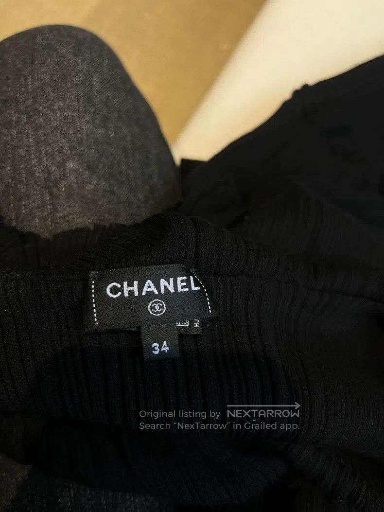 Chanel Chanel 24S black ruffle collar knit sweater Size XXS / US 00 / IT 34 - 3 Thumbnail
