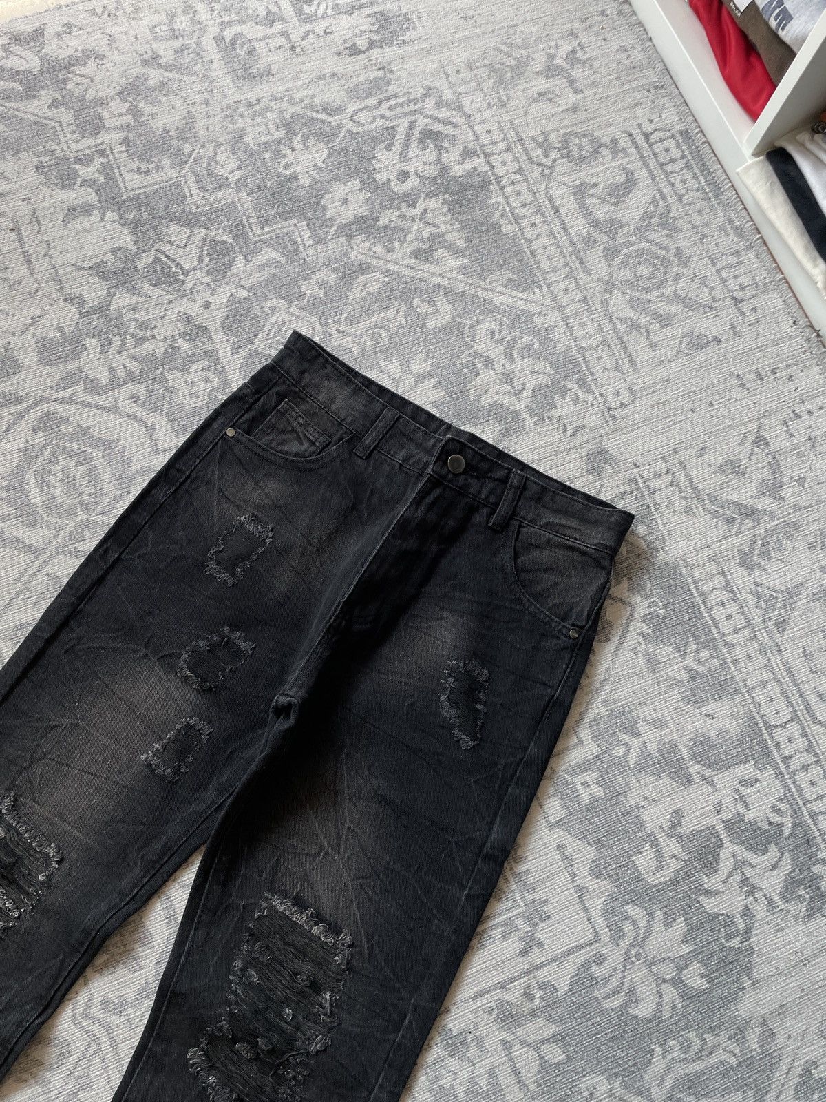Vintage Vintage Skinny Jeans Faded Avant Garde Japanese Y2K Ripped Size US 30 / EU 46 - 4 Thumbnail