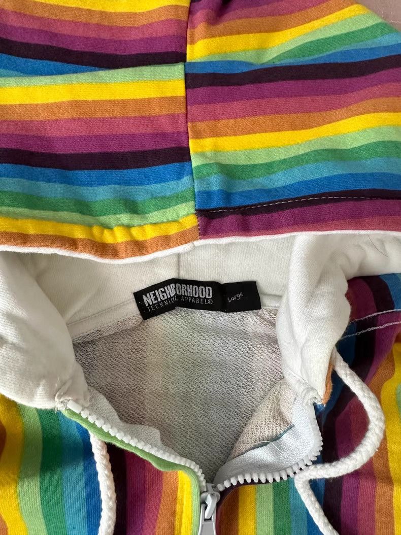 Neighborhood Neighborhood NBHD Rainbow Stripe Hoodie Size US L / EU 52-54 / 3 - 5 Thumbnail