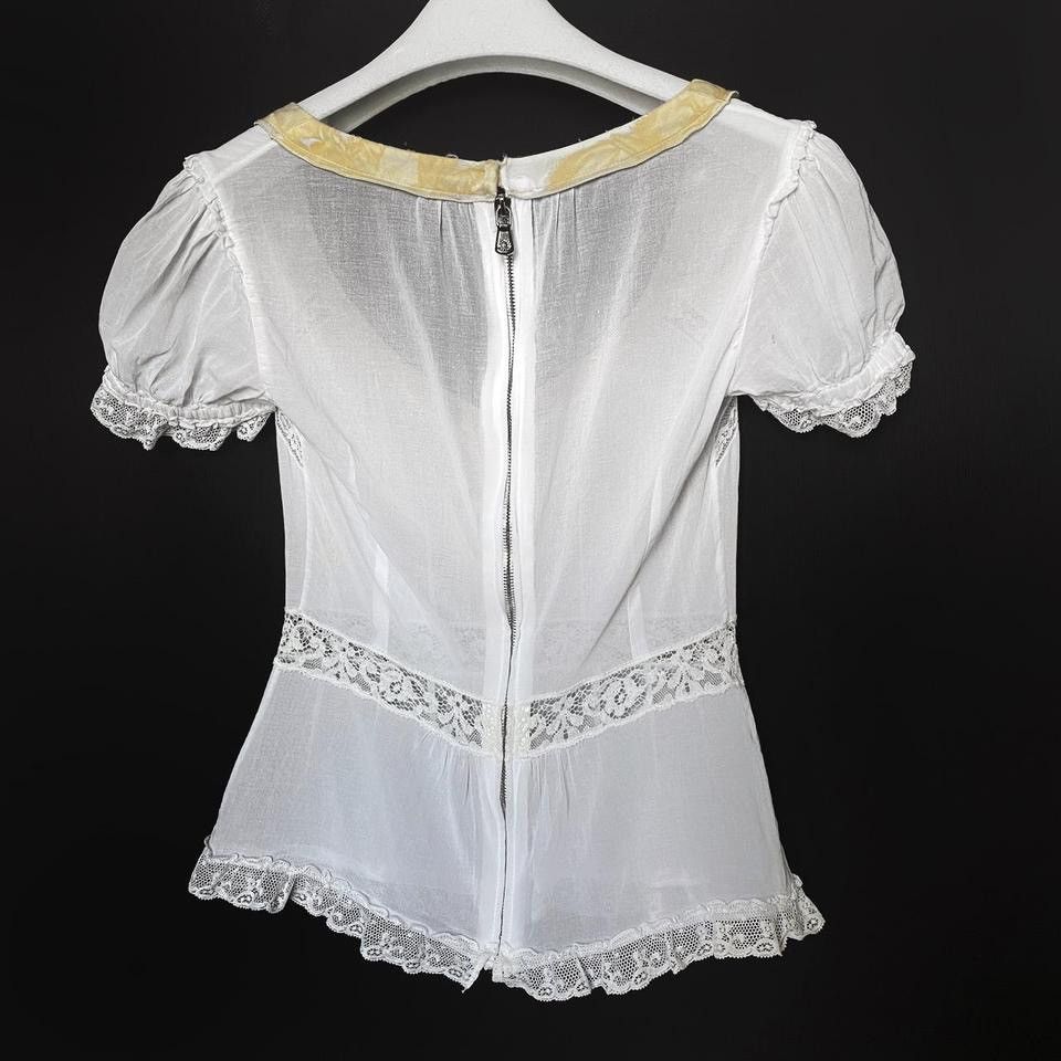 Dolce & Gabbana × Vintage dolce and gabbana white summer top Size XS / US 0-2 / IT 36-38 - 6 Thumbnail