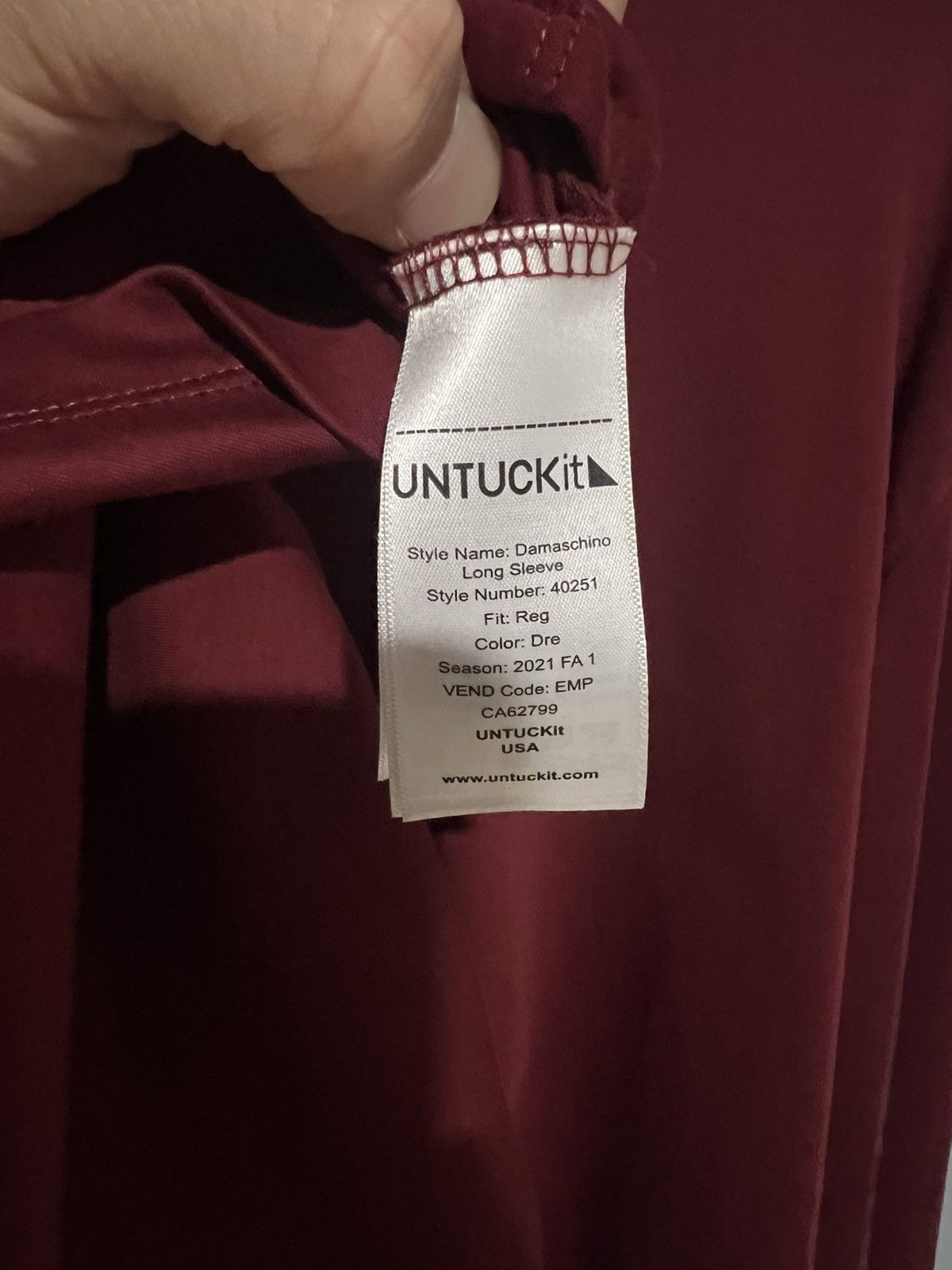 UNTUCKit UNTUCKit Mens 3XL Damaschino Long Sleeve Polo Shirt Reg Fit Size US XXL / EU 58 / 5 - 7 Thumbnail