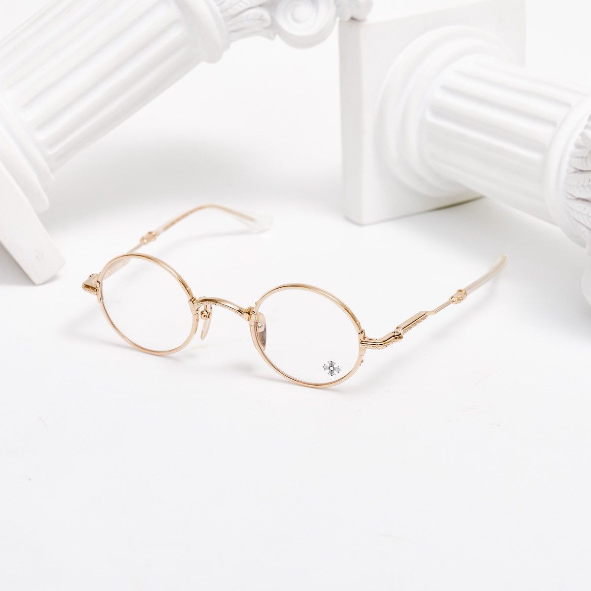 Chrome Hearts CHROME HEARTS EDITH F CRYSTAL /GOLD PLATED GLASSES Size ONE SIZE - 1 Thumbnail