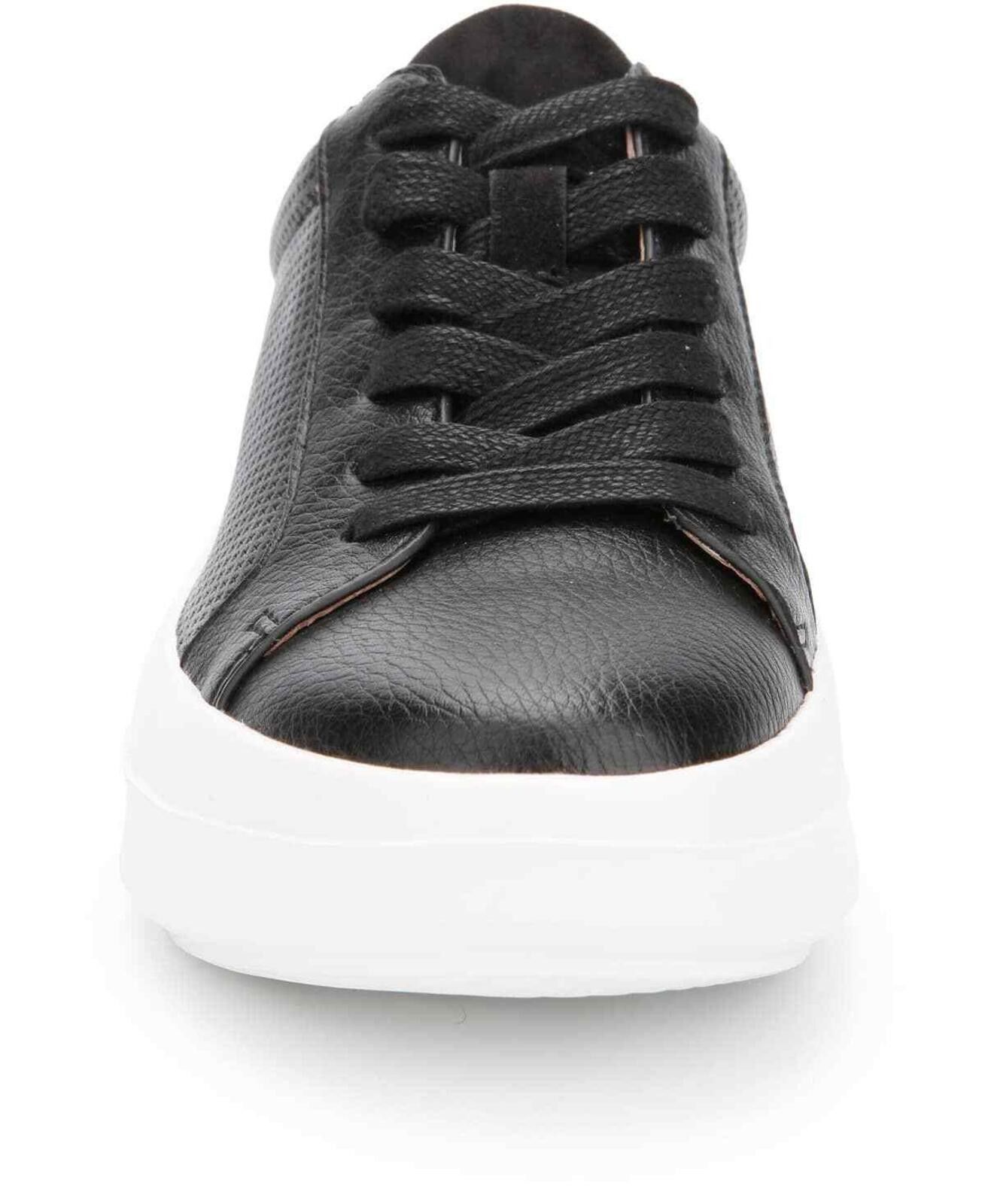 Other Gentle Souls by Kenneth Cole Black Leather Rosette Sneakers Size US 5 / IT 35 - 3 Thumbnail