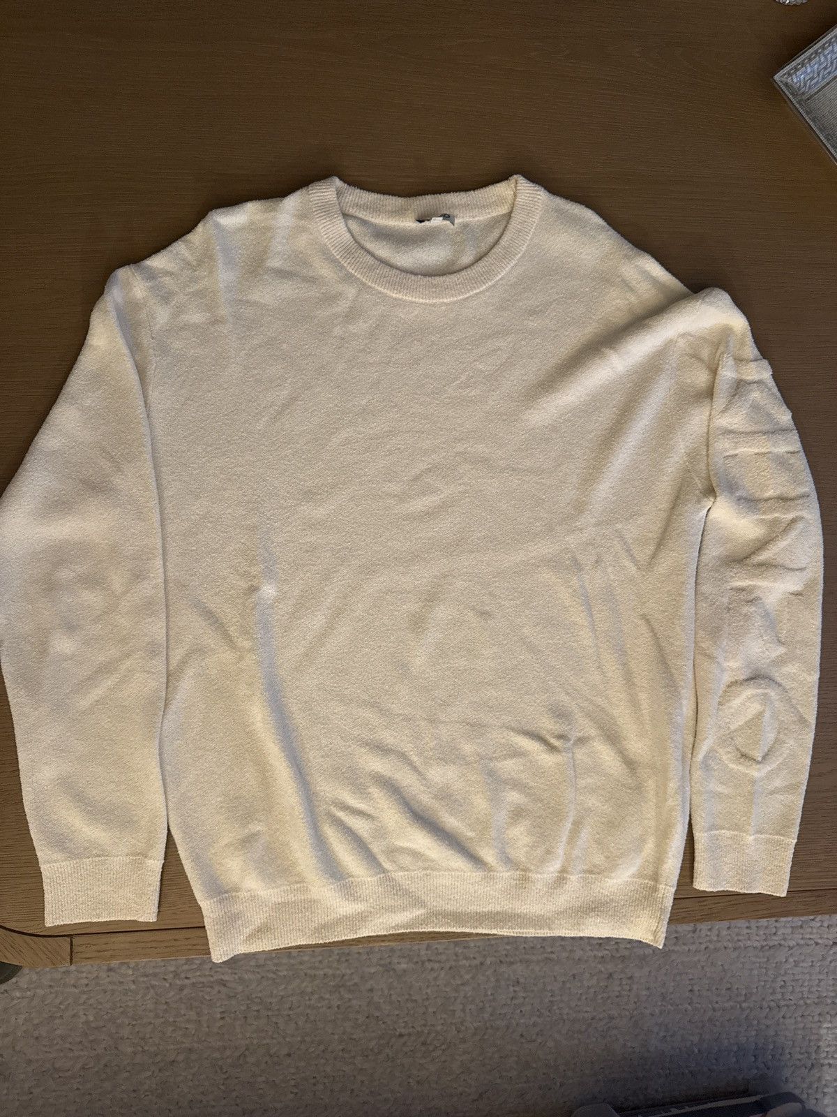 Kenzo Kenzo beige knit sweatshirt - kenzo on sleeve Size US L / EU 52-54 / 3 - 1 Thumbnail