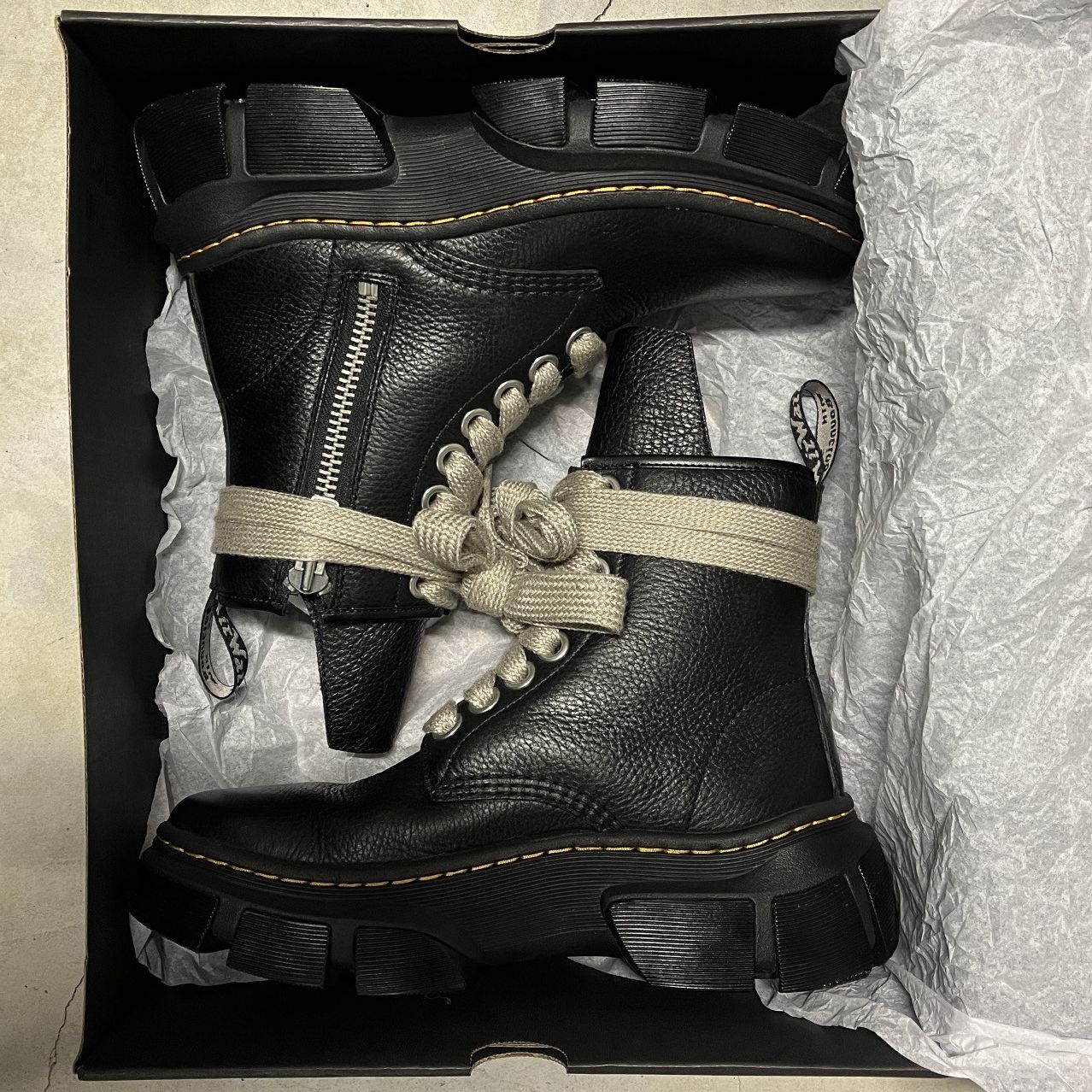 Dr. Martens × Rick Owens Rick Owens Dr. Martens 1460 Jumbo Lace DMXL Boots Size US 9 / EU 42 - 1 Thumbnail