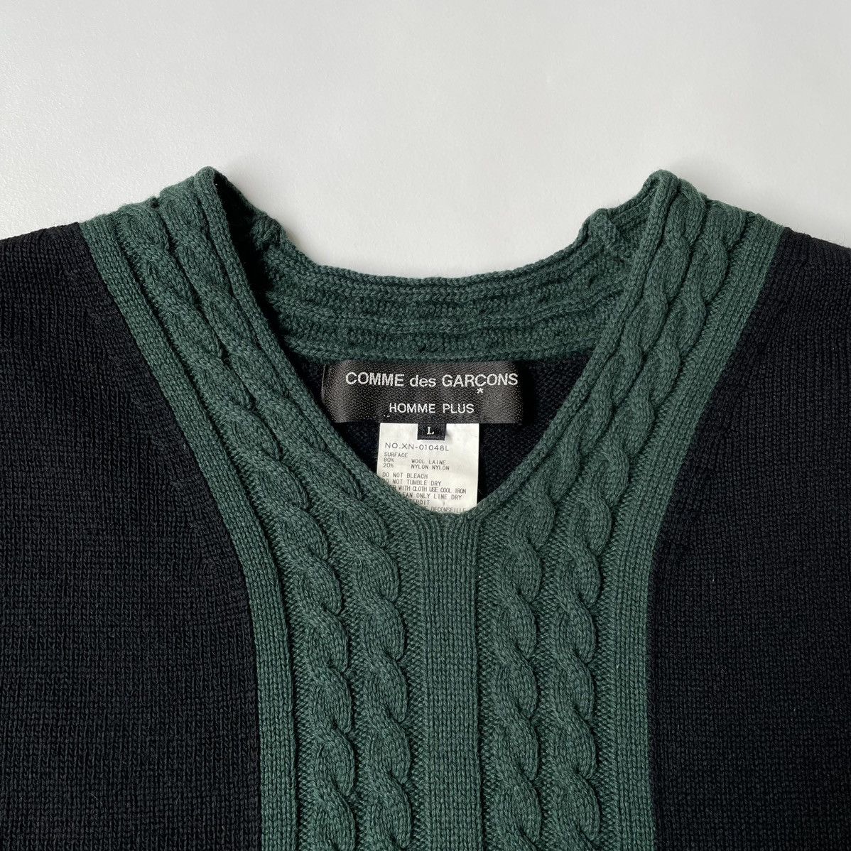 Comme des Garcons A/W 2000 Cable Knit Panelled Sweater Size US M / EU 48-50 / 2 - 3 Thumbnail