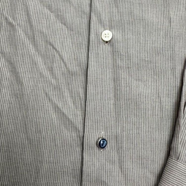 Ben Sherman VINTAGE Ben Sherman Dress Shirt Mens 15.5 Brown Pinstriped Cotton Casual Workwear Classic Size 40R - 7 Thumbnail