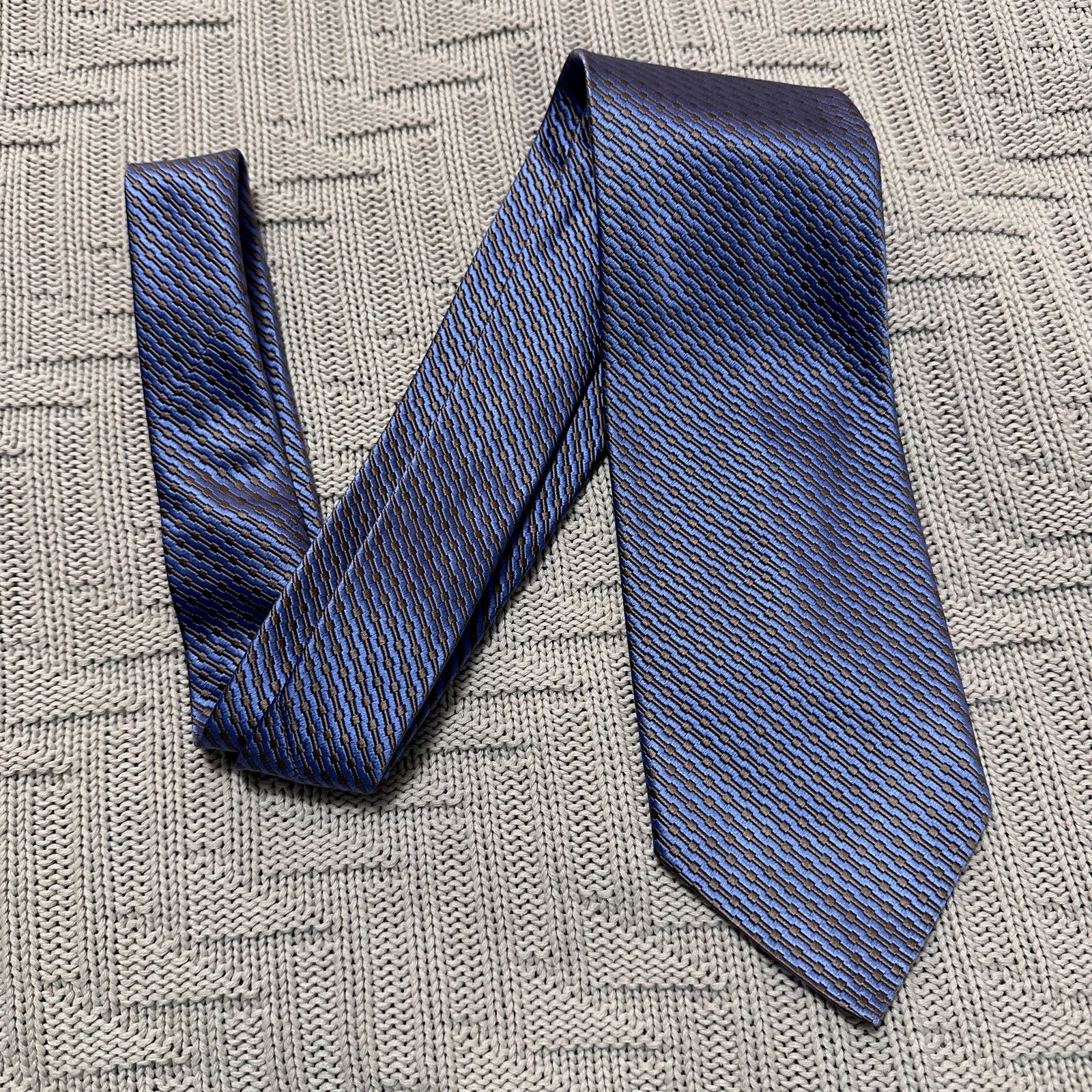 Other Gene Meyer lilac and bronze striped silk tie Size ONE SIZE - 1 Thumbnail