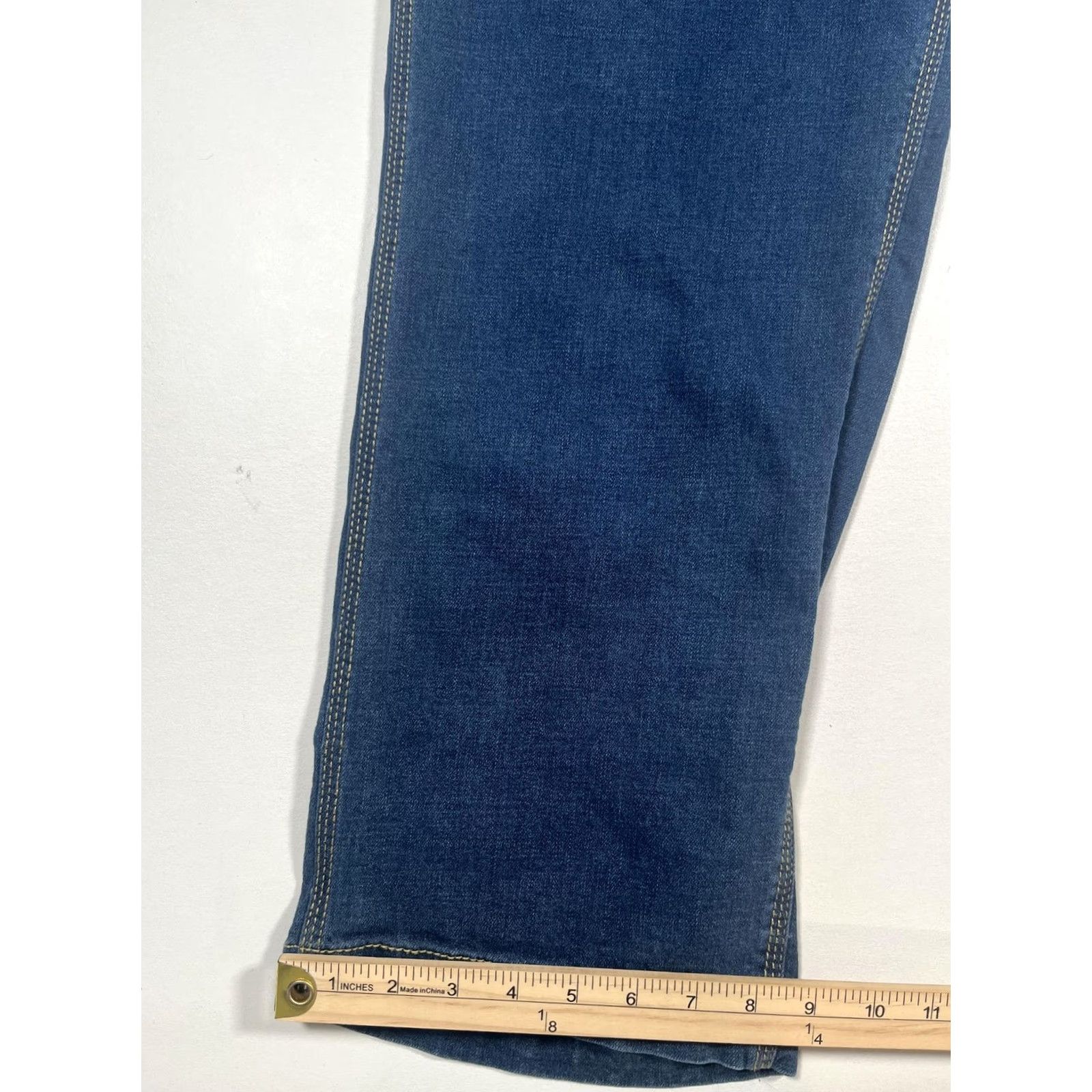 Caterpillar Caterpillar Jeans Mens 40x32 Blue Med Wash Denim Regular Straight Leg Stretch Size US 40 / EU 56 - 6 Thumbnail