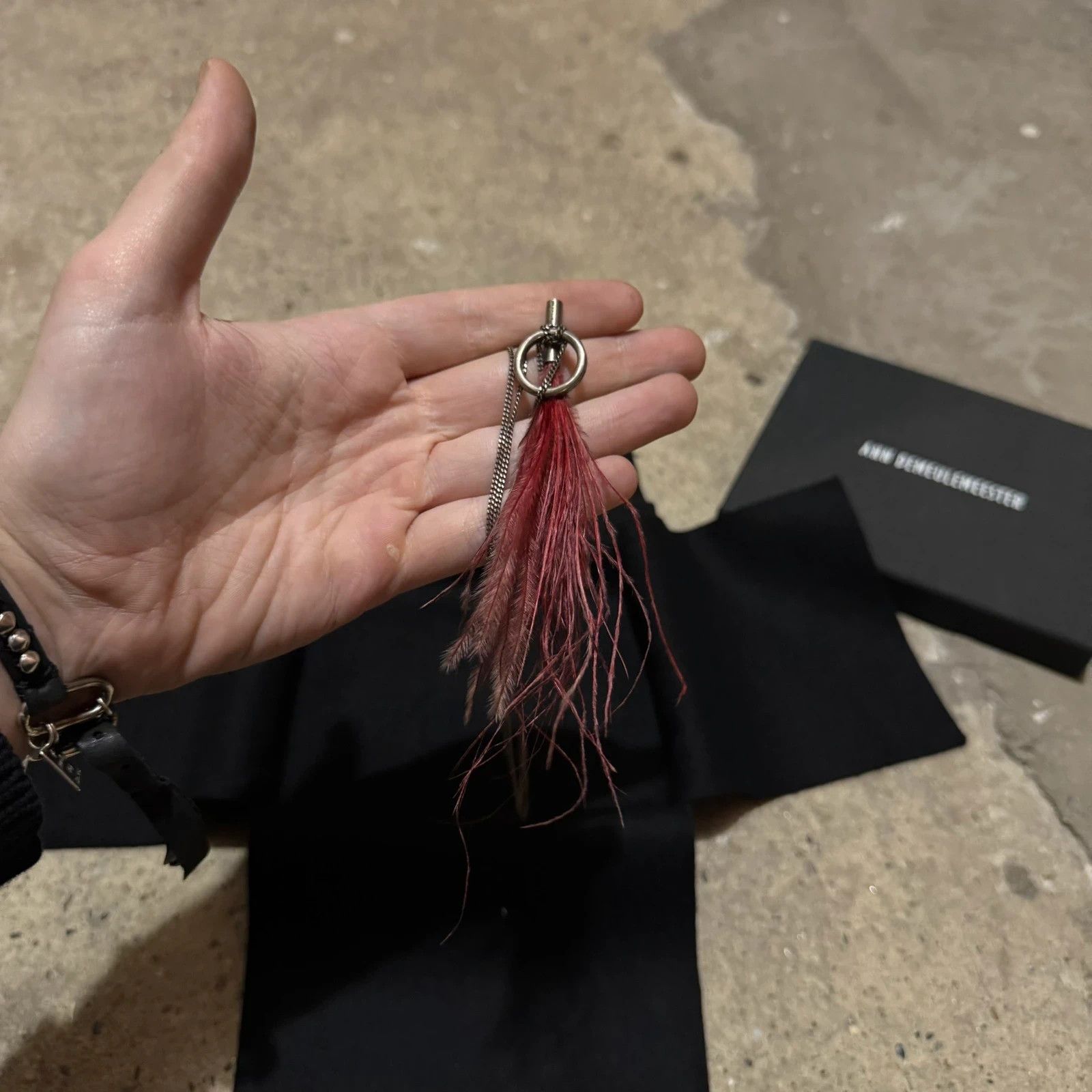 Ann Demeulemeester Ann Demeulemeester feather silver chain Size ONE SIZE - 4 Thumbnail
