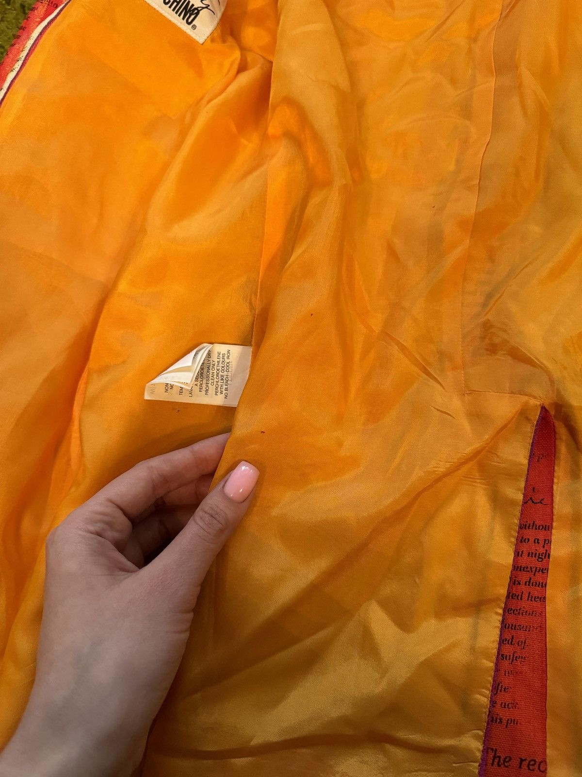 Moschino Moschino 1997 archive vintage recipe striped coloured blazer Size L / US 10 / IT 46 - 6 Thumbnail