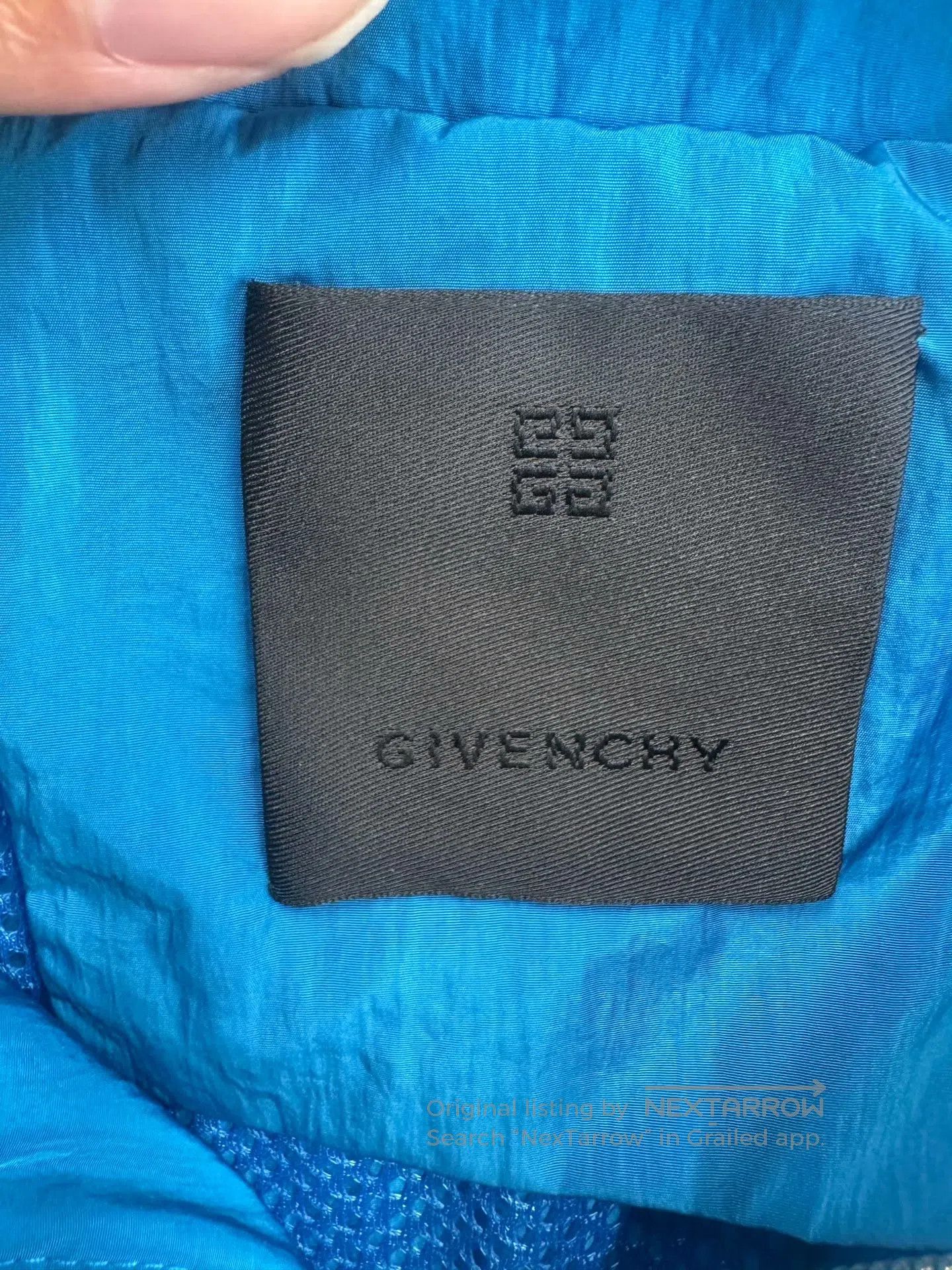 Givenchy Givenchy Blue Embroidered Letter Logo Zipper Jacket| Size US M / EU 48-50 / 2 - 3 Thumbnail