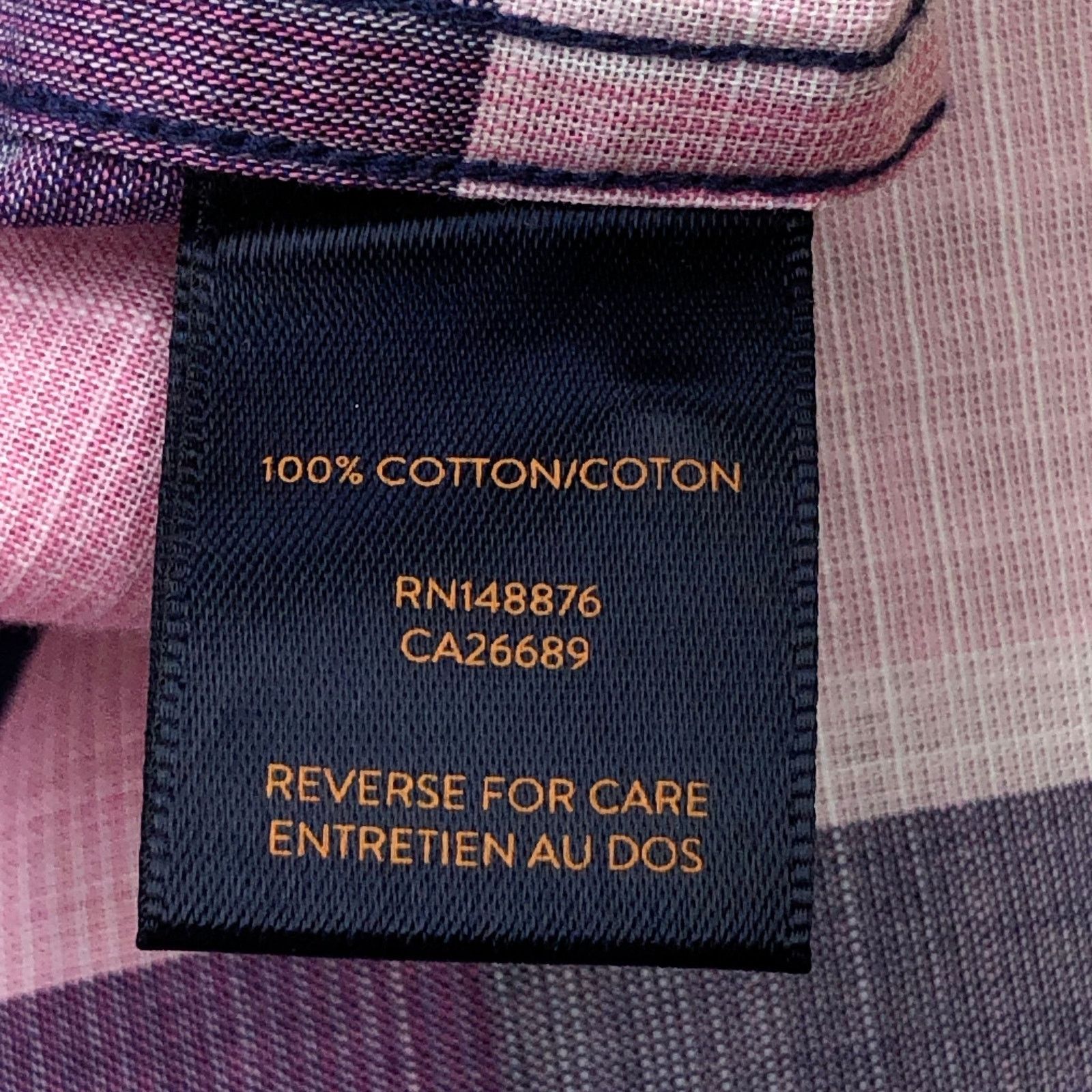 Good Man Brand GoodMan Brand Shirt S Pink Navy Plaid Short Sleeve TINY FLAW Size US S / EU 44-46 / 1 - 16 Thumbnail