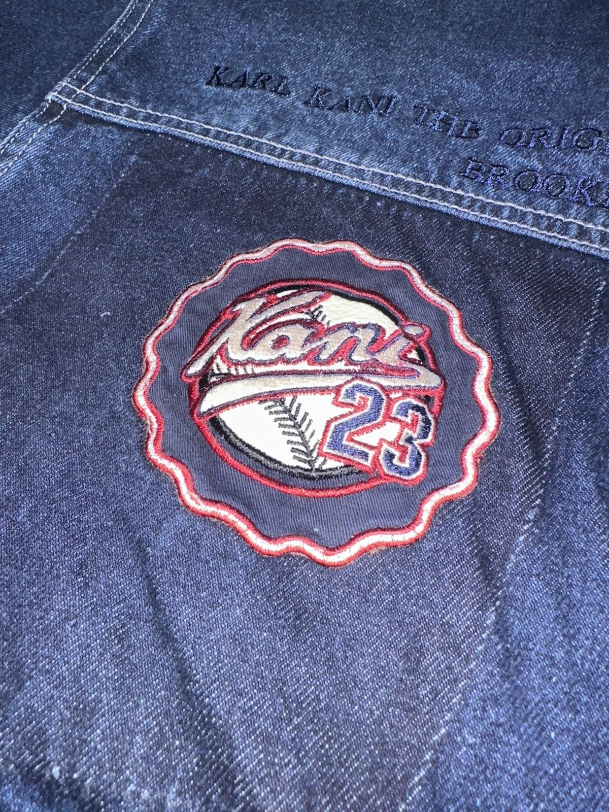 Karl Kani × Vintage Vintage Rare Karl Kani Embroidered Denim Jacket 90’s 2pac Size US XL / EU 56 / 4 - 11 Thumbnail