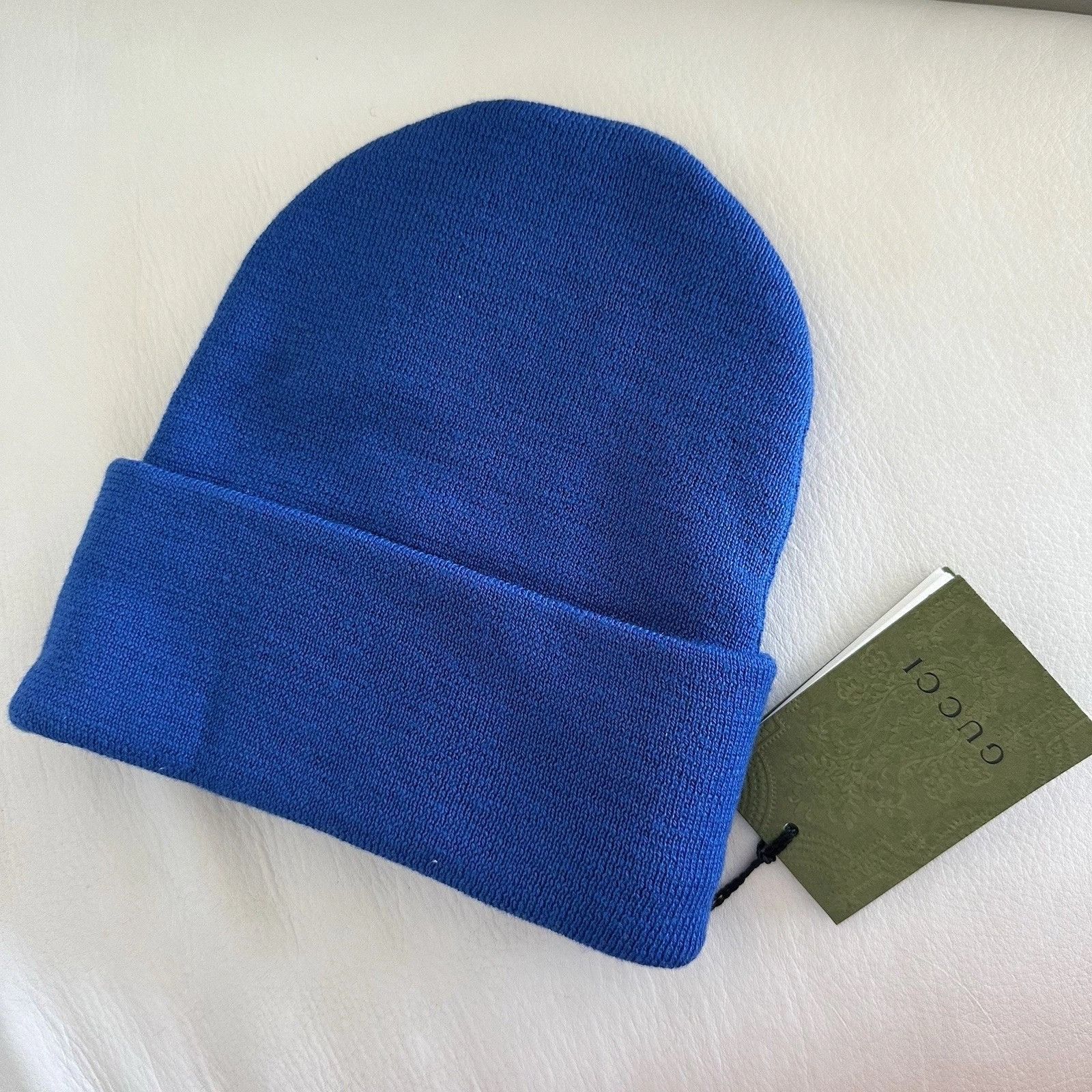 Gucci NWT GUCCI blue wool beanie hat with logo Size 58 cm / Medium Size ONE SIZE - 5 Thumbnail