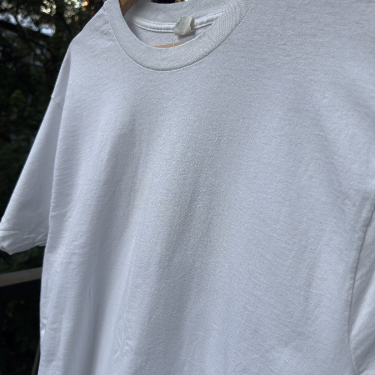 Vintage 80s Blank White Paper Thin Shirt ERD Grunge Thrashed Faded Size US XL / EU 56 / 4 - 7 Thumbnail