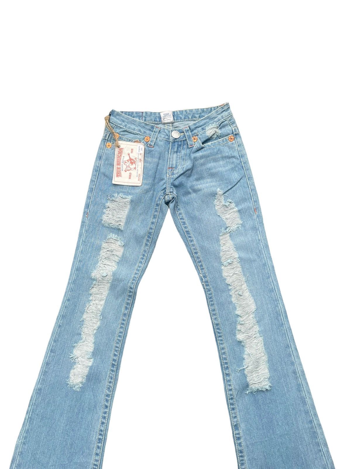 True Religion True Religion Joey Big T Distresed Denim Size 27" / US 4 / IT 40 - 3 Thumbnail