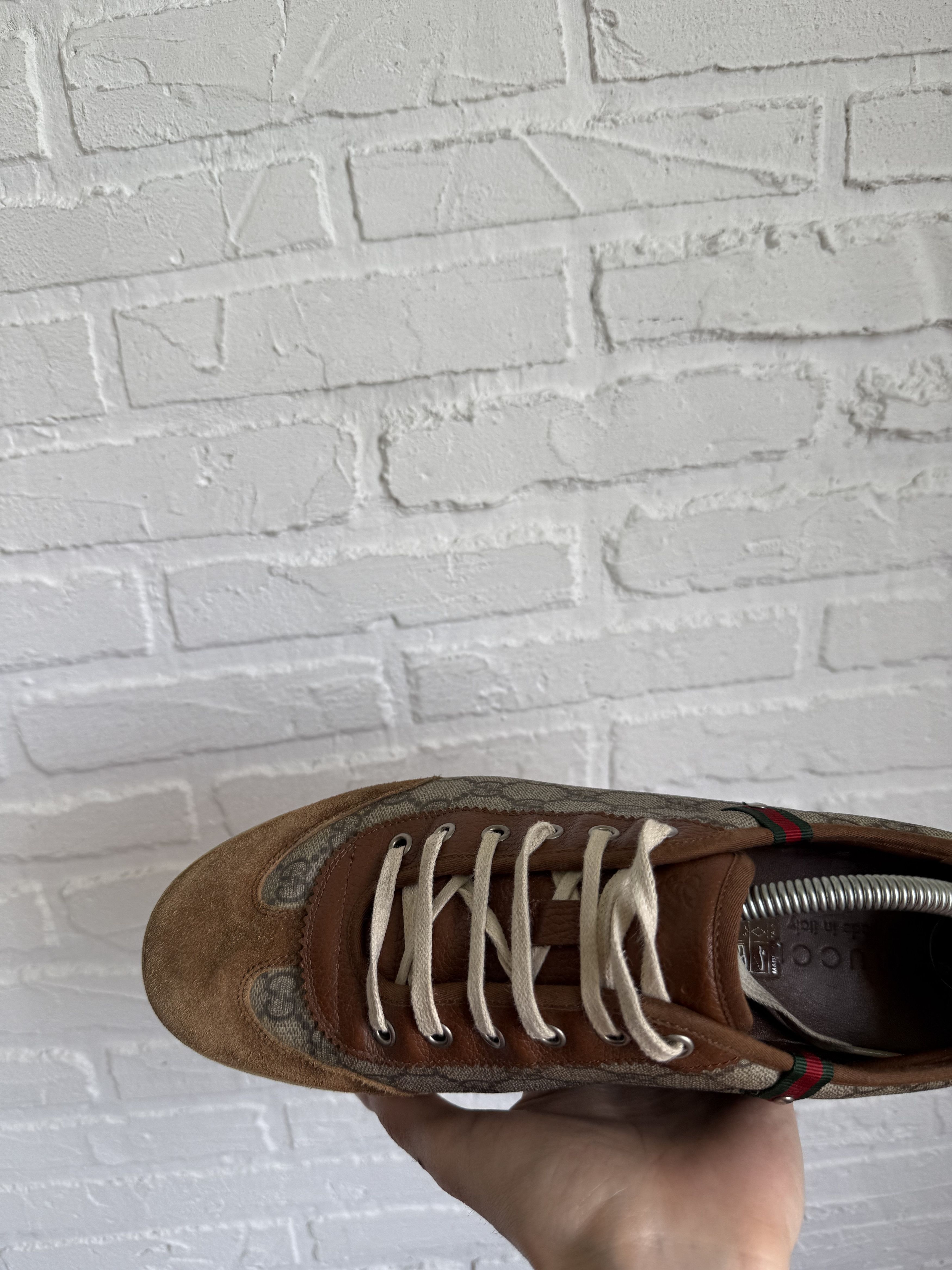 Gucci Vintage Gucci GG Monogram Canvas Sneakers Brown Size US 9.5 / EU 42-43 - 16 Thumbnail