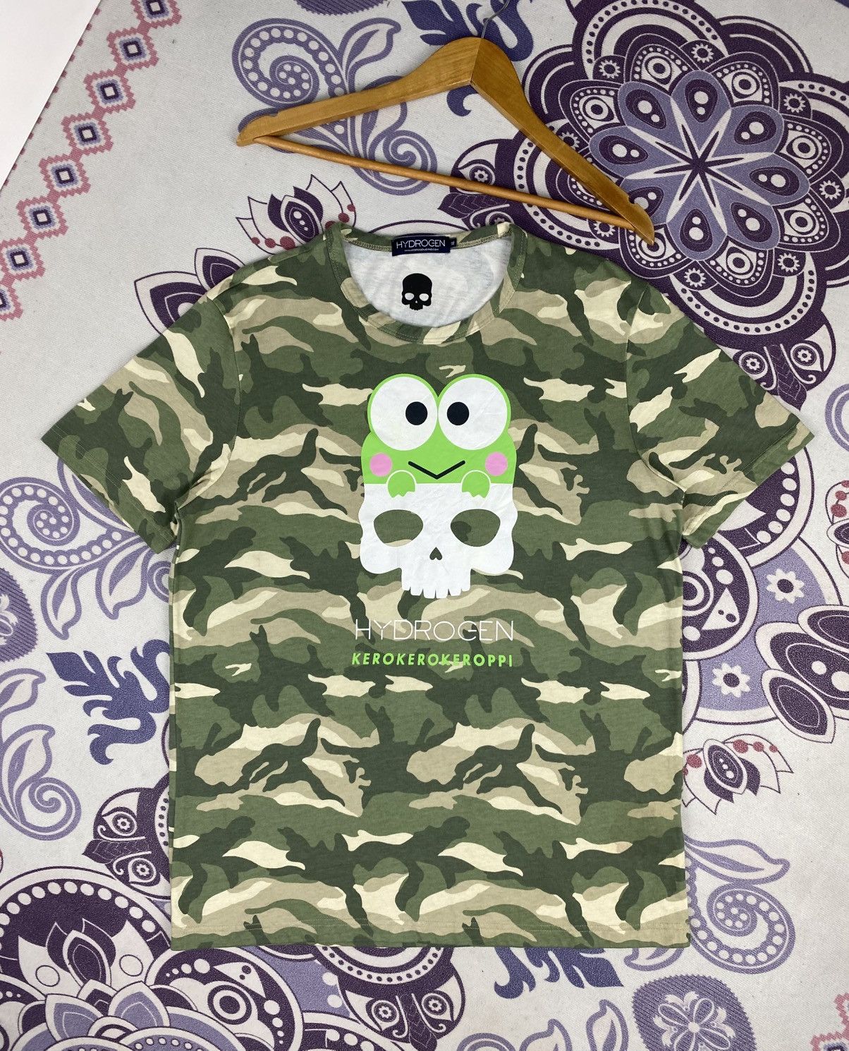 HYDROGEN Rare🔥Hydrogen Camo Shirt Big Logo Spell Out Size US L / EU 52-54 / 3 - 1 Thumbnail