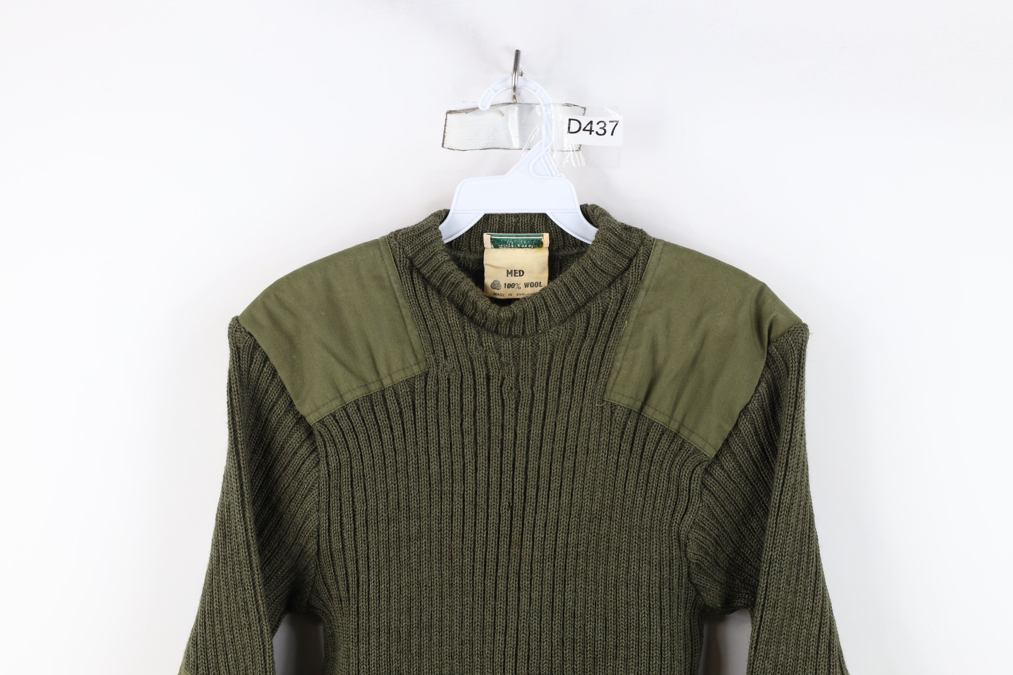 L.L. Bean × Vintage Vintage 70s LL Bean Wool Commando Military Sweater Green Size US M / EU 48-50 / 2 - 2 Thumbnail