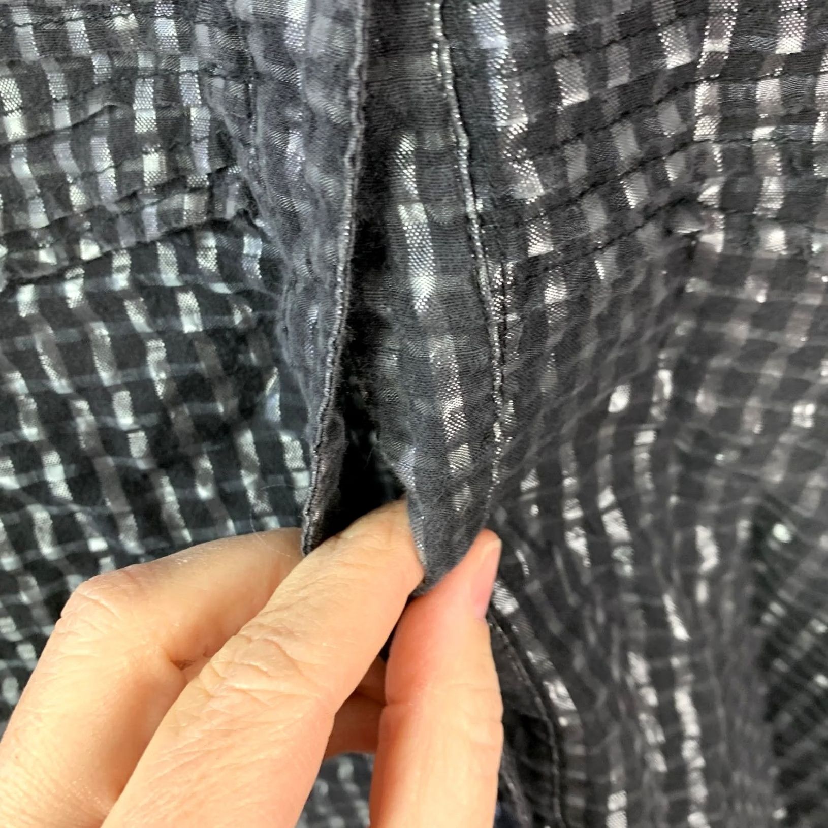 Vintage Y2K Daytrip Shirt Blouse Black White Gingham Long Sleeve Button Up Size S Size S / US 4 / IT 40 - 7 Thumbnail